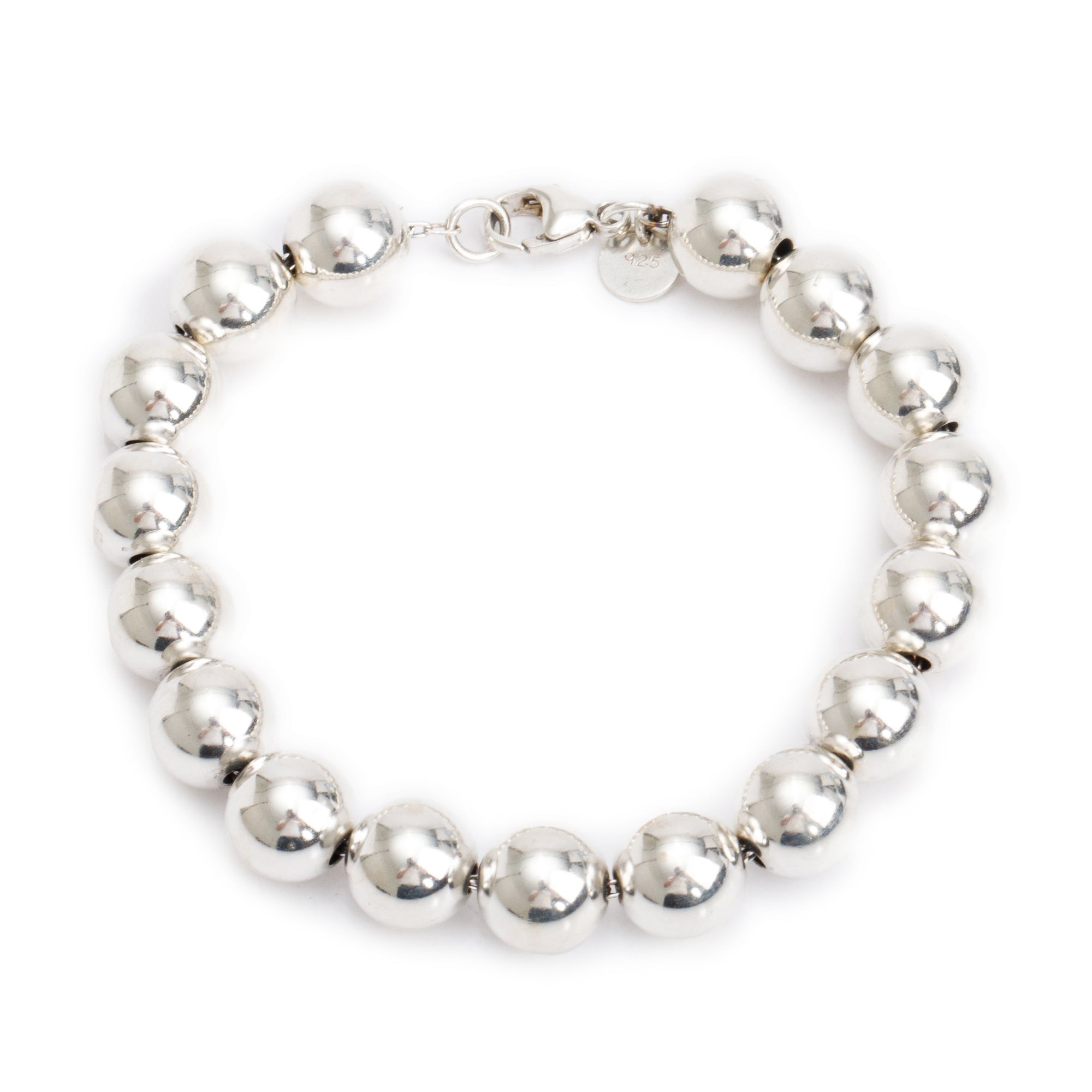 Tiffany & Co. Sterling Silver 10 MM HardWear Ball Bracelet