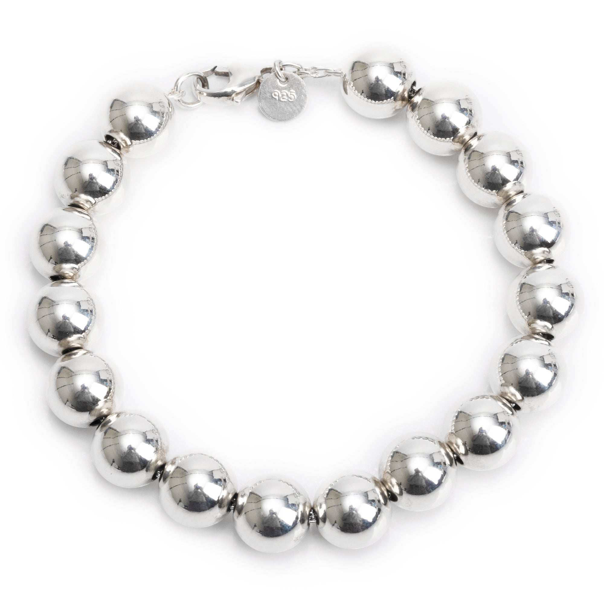 Tiffany & Co. Sterling Silver 10 MM HardWear Ball Bracelet