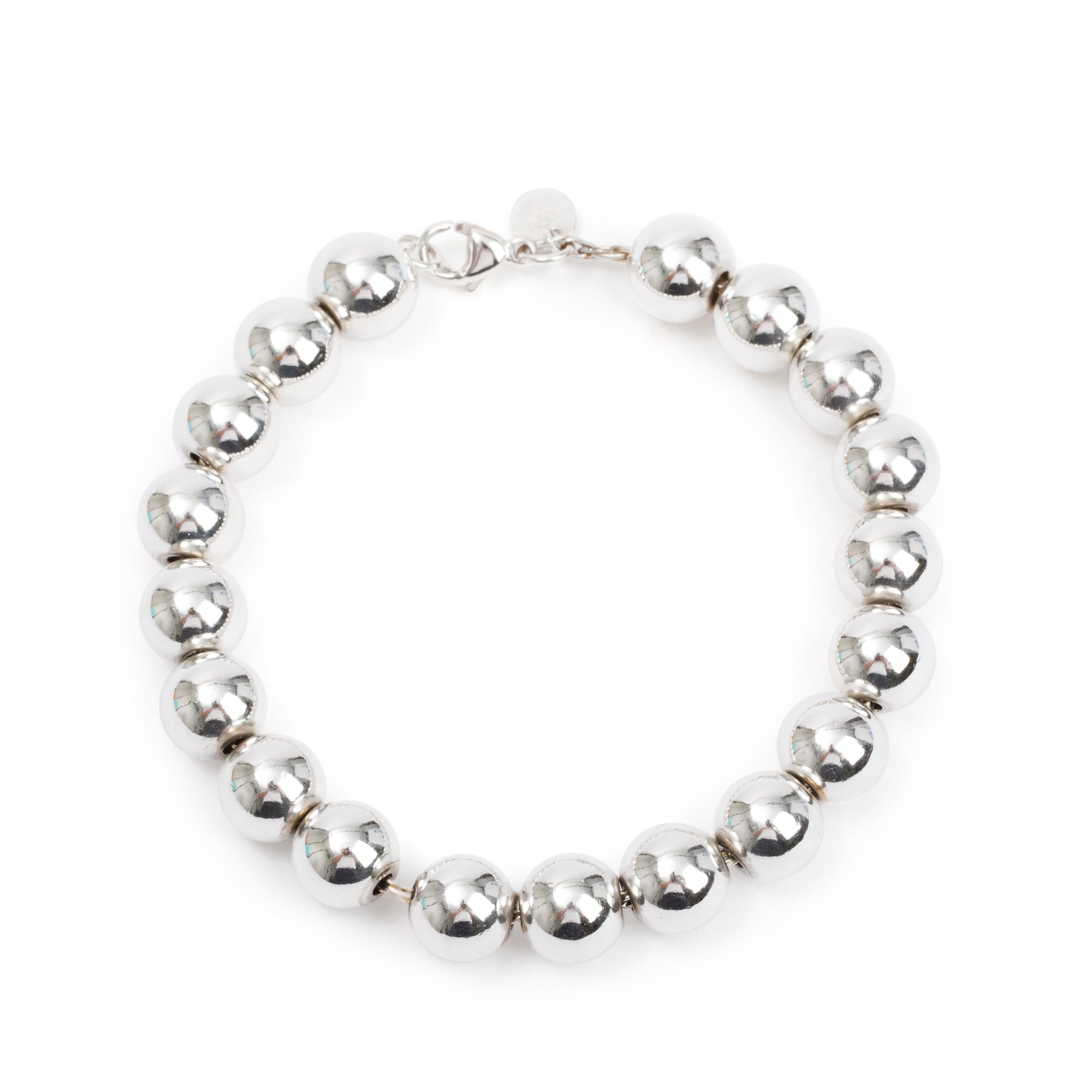 Tiffany & Co. Sterling Silver 10 MM HardWear Ball Bracelet
