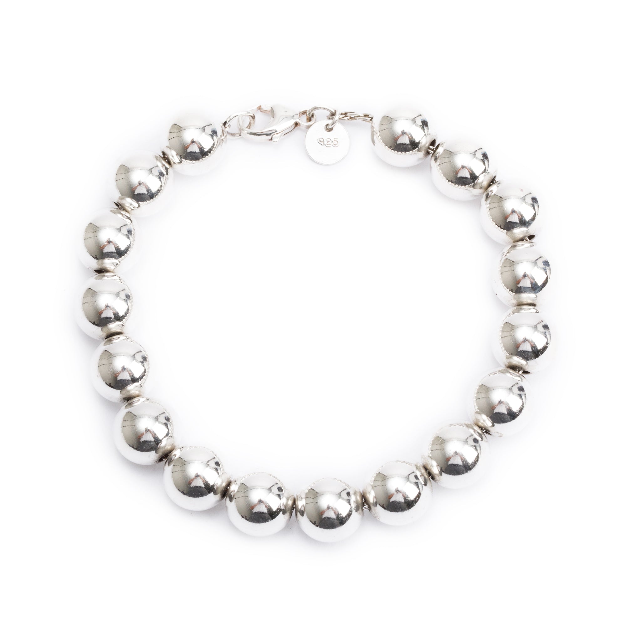 Tiffany & Co. Sterling Silver 10 MM HardWear Ball Bracelet