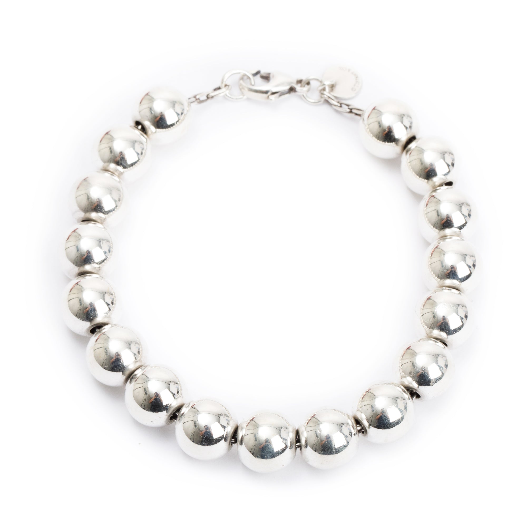 Tiffany & Co. Sterling Silver 10 MM HardWear Ball Bracelet