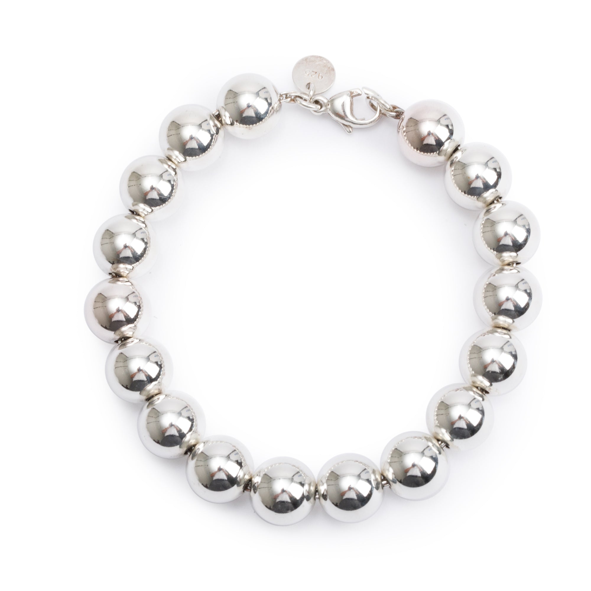 Tiffany & Co. Sterling Silver 10 MM HardWear Ball Bracelet