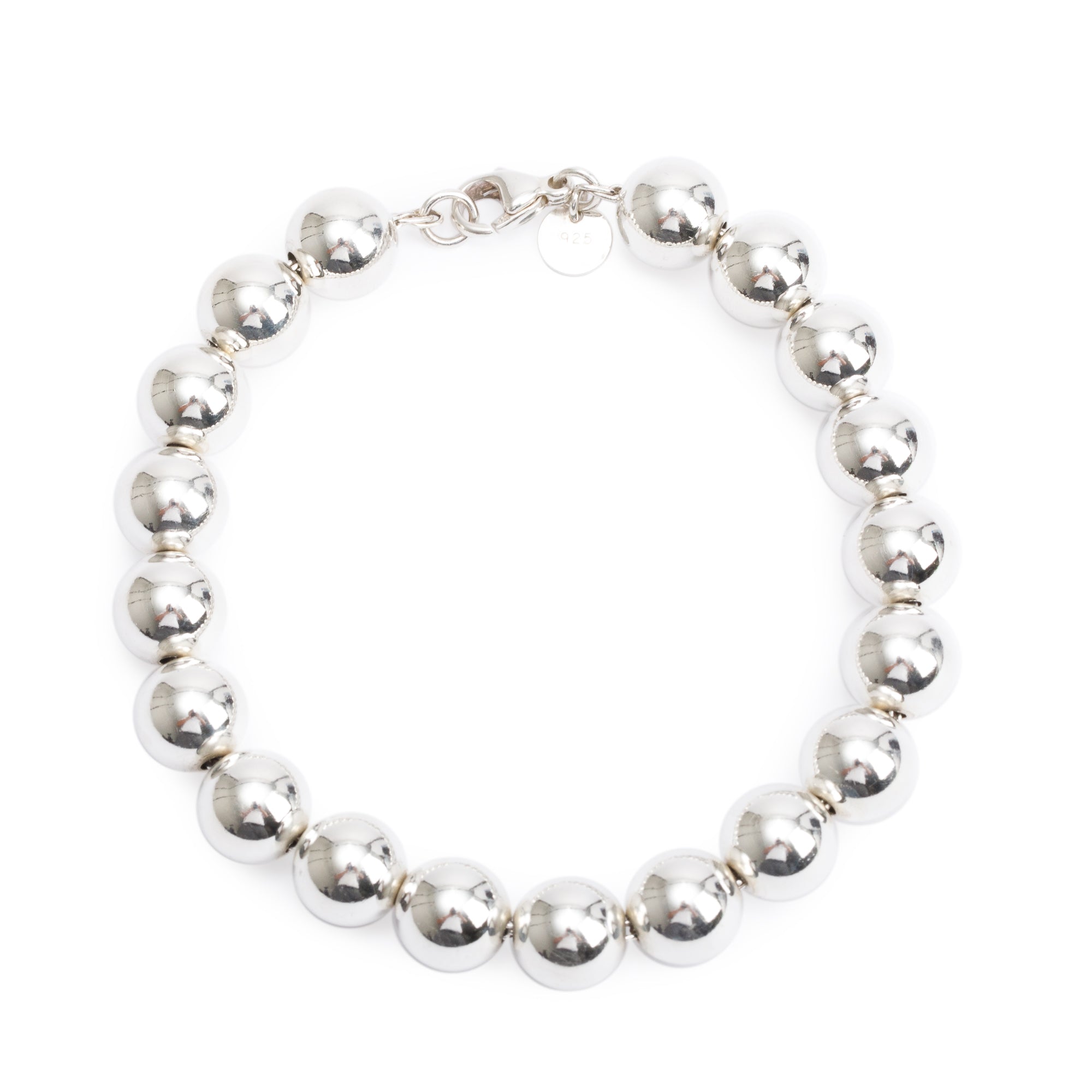 Tiffany & Co. Sterling Silver 10 MM HardWear Ball Bracelet