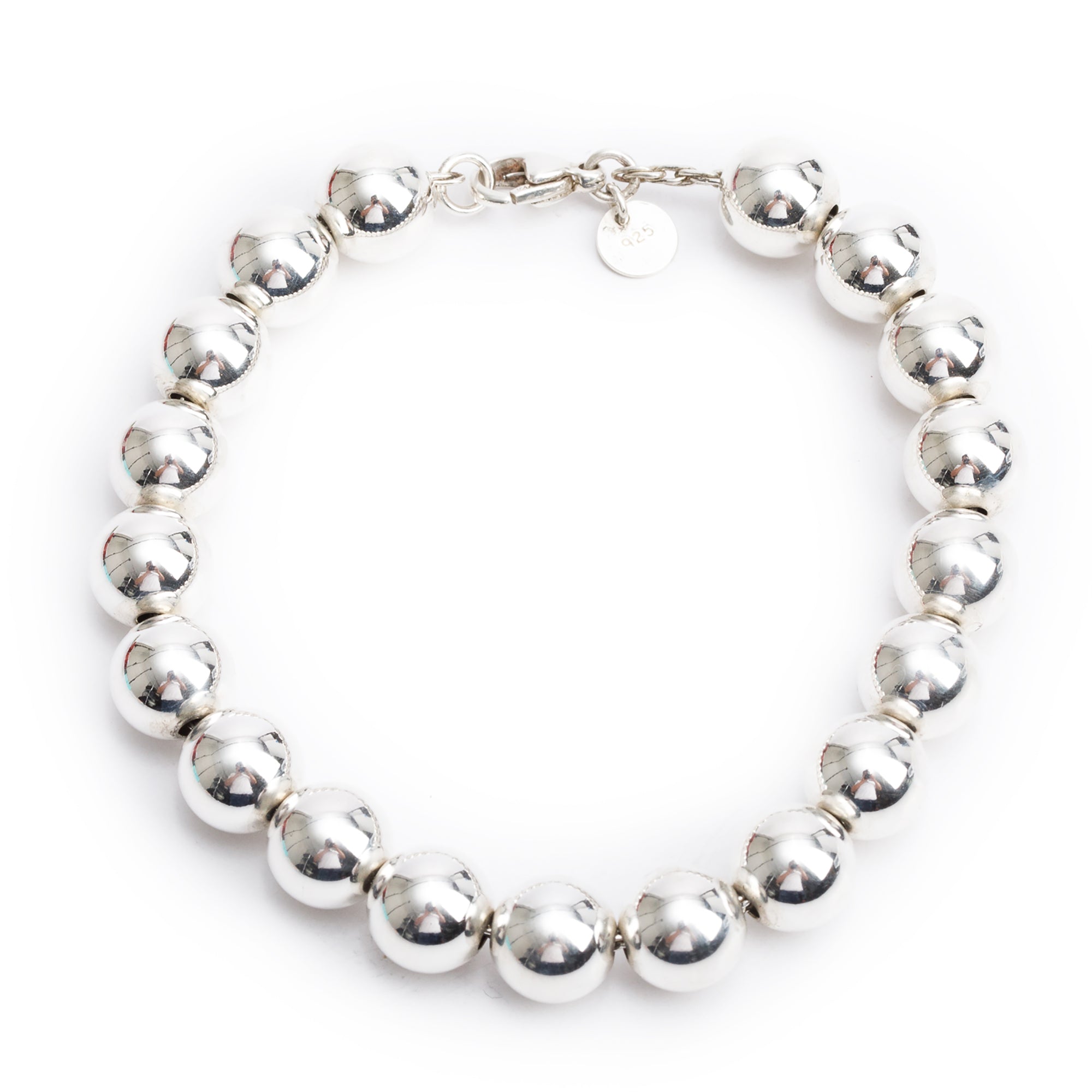 Tiffany & Co. Sterling Silver 10 MM HardWear Ball Bracelet
