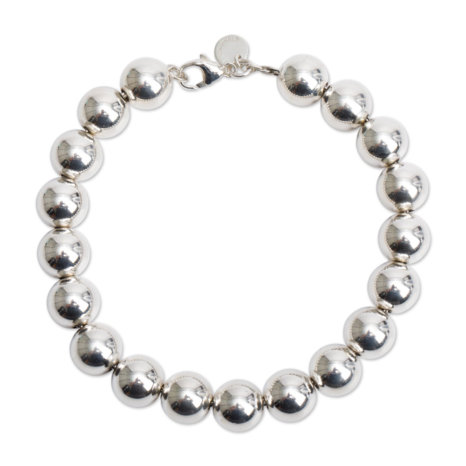 Tiffany & Co. Sterling Silver 10 MM HardWear Ball Bracelet