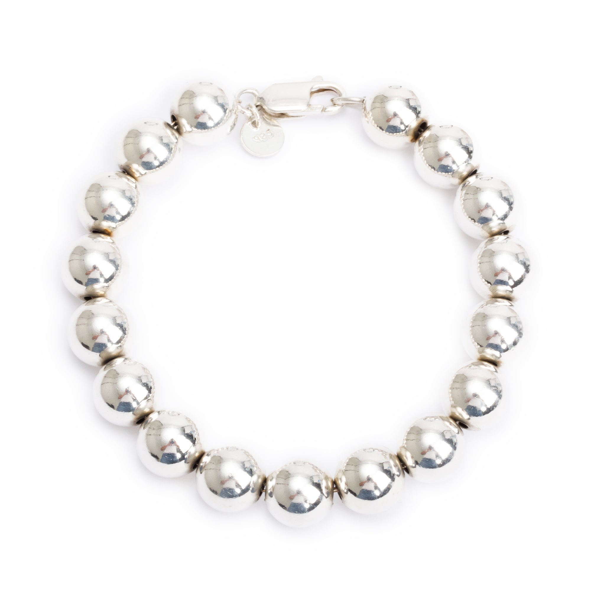 Tiffany & Co. Sterling Silver 10 MM HardWear Ball Bracelet