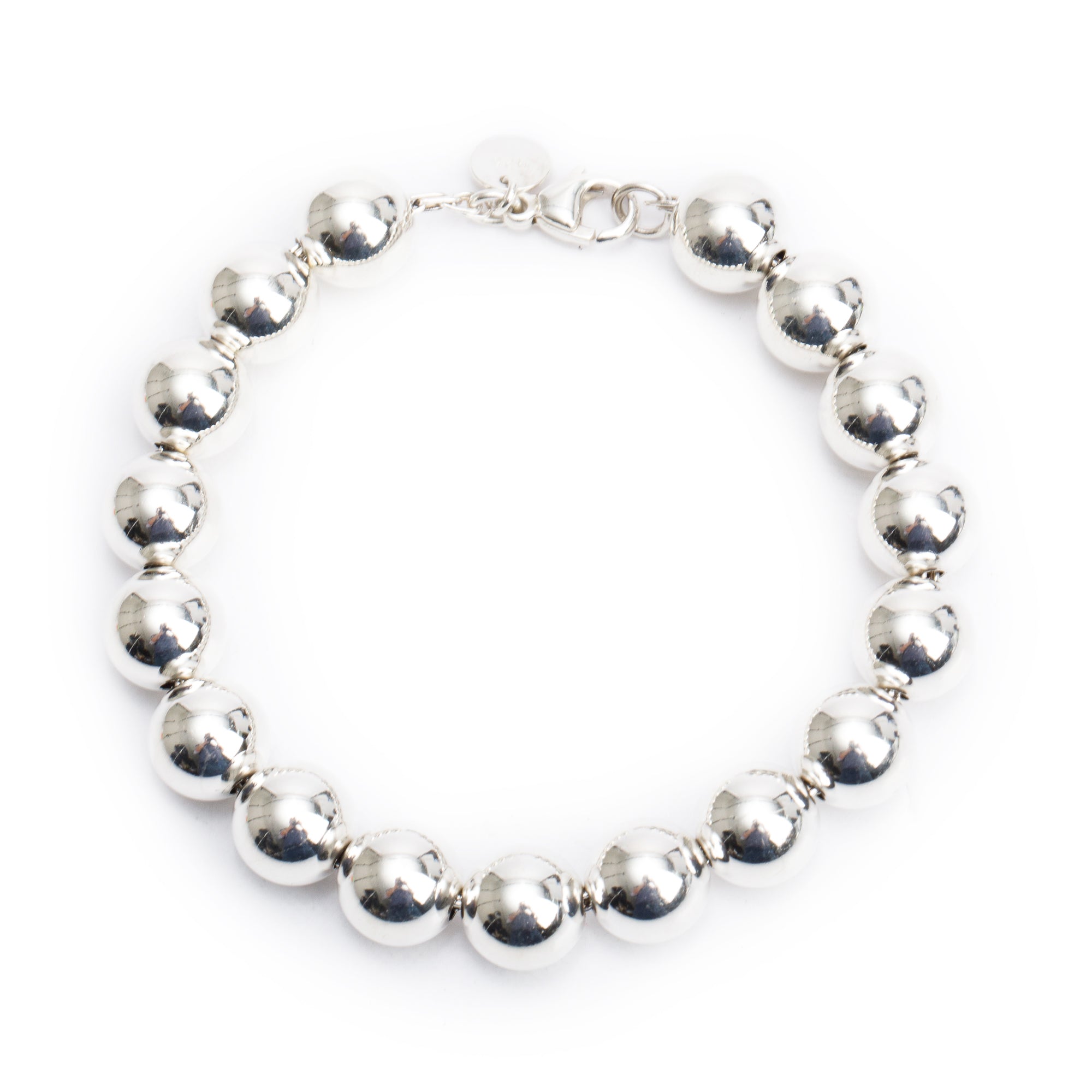 Tiffany & Co. Sterling Silver 10 MM HardWear Ball Bracelet