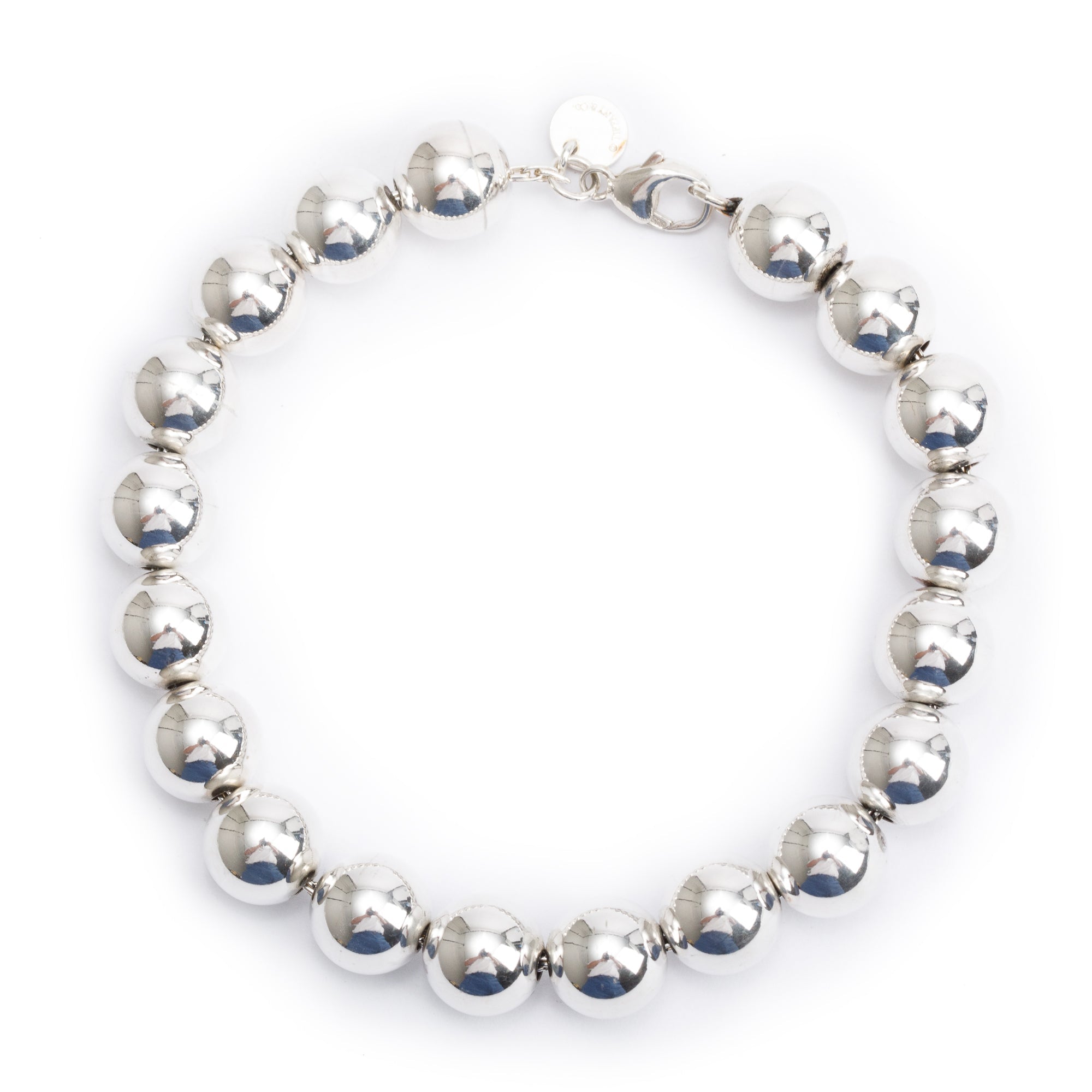 Tiffany & Co. Sterling Silver 10 MM HardWear Ball Bracelet