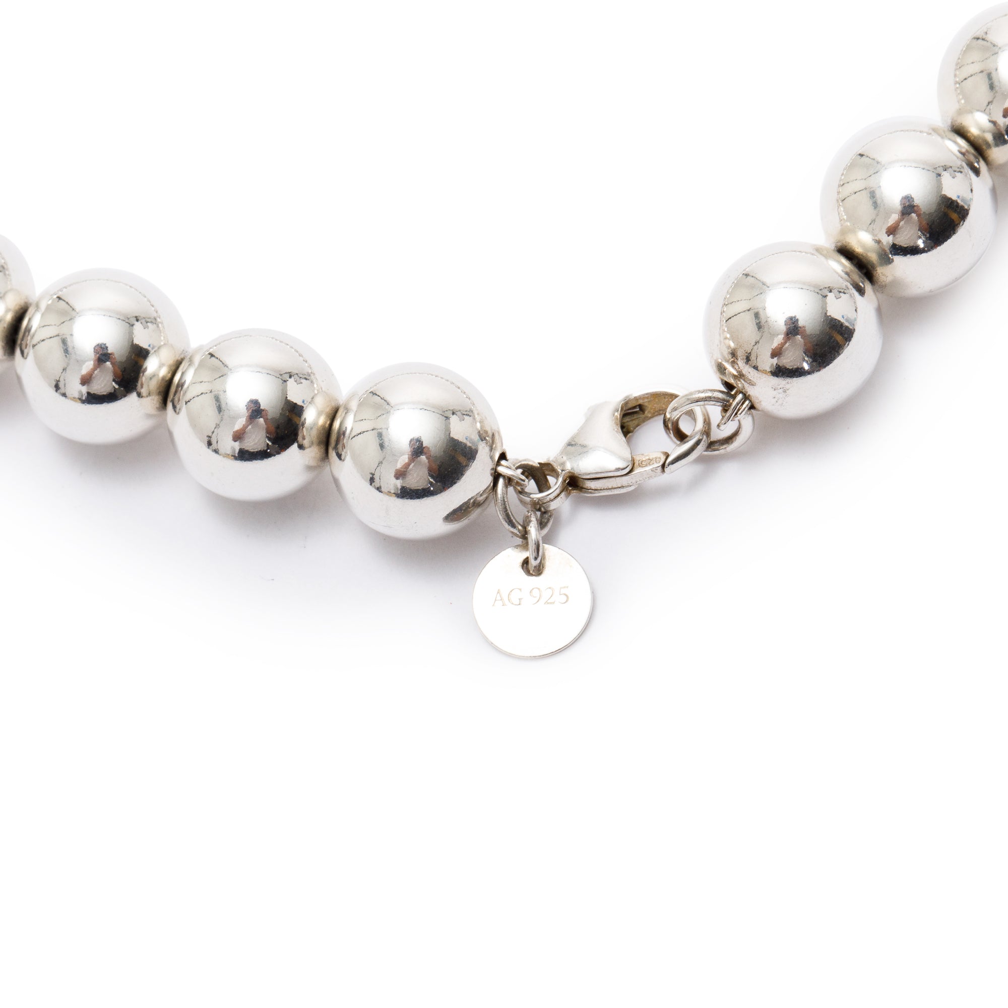 Tiffany & Co. Sterling Silver 10 MM HardWear Ball Necklace