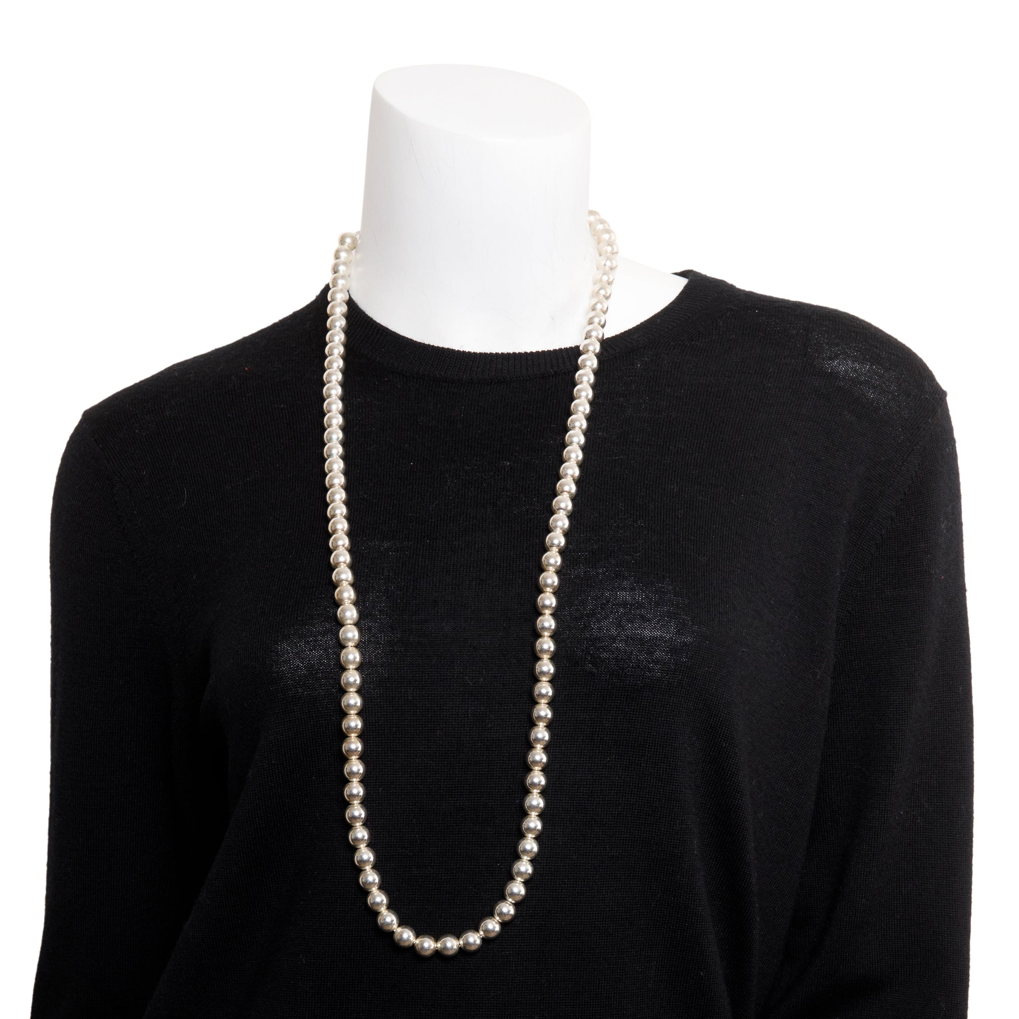 Tiffany & Co. Sterling Silver 10 MM HardWear Ball Necklace, 36.5"