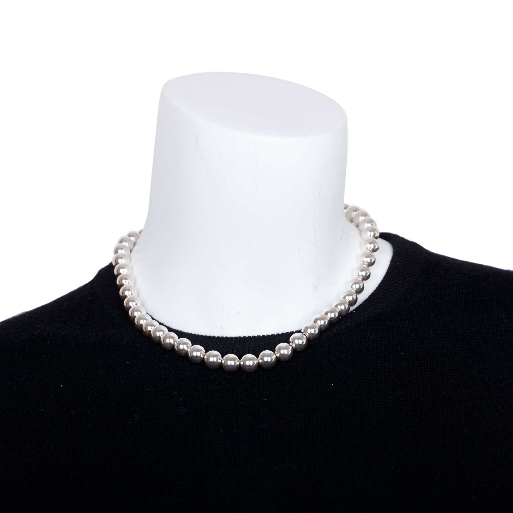 Tiffany & Co. Sterling Silver 10 MM HardWear Ball Necklace