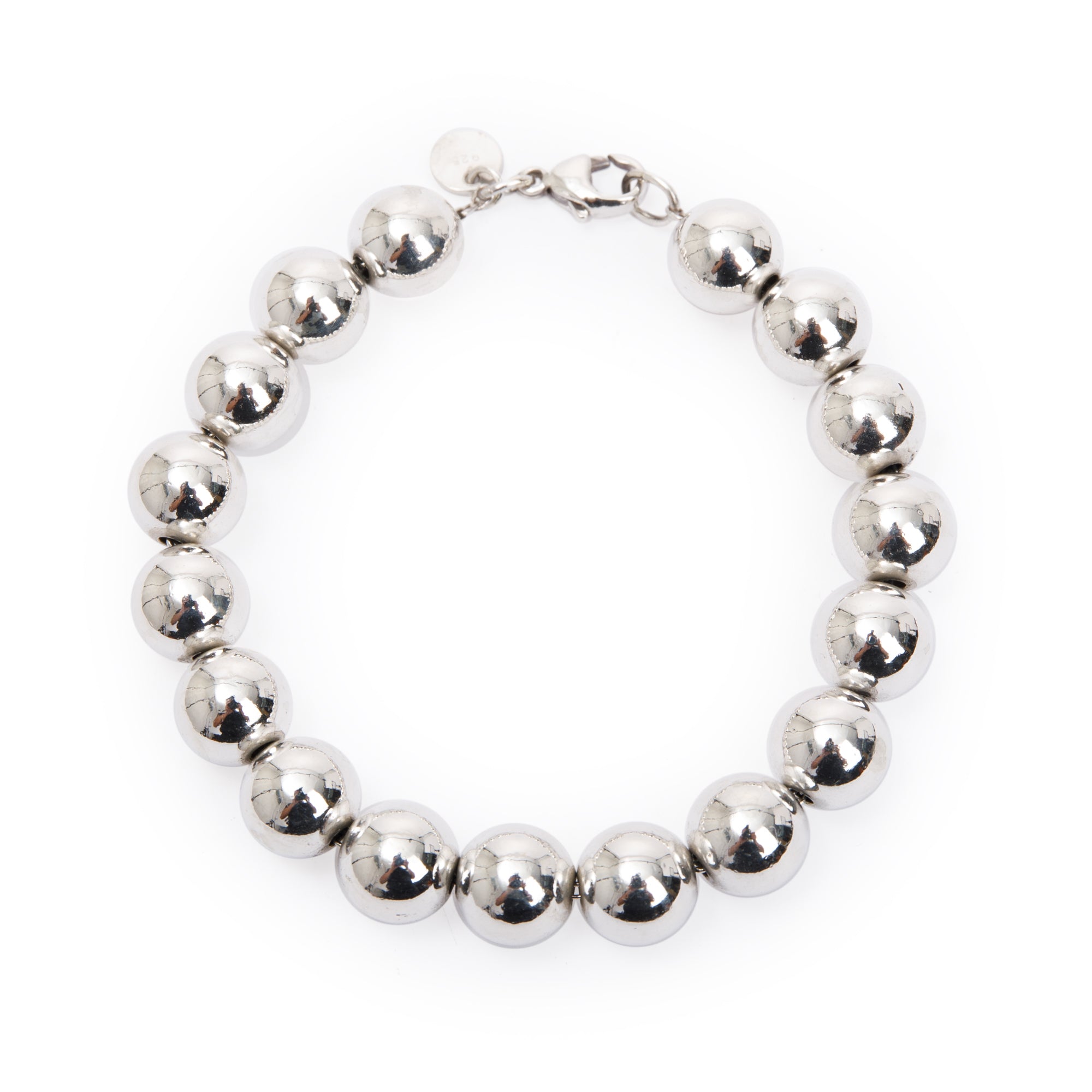 Tiffany & Co. Sterling Silver 10 mm HardWear Ball Bracelet