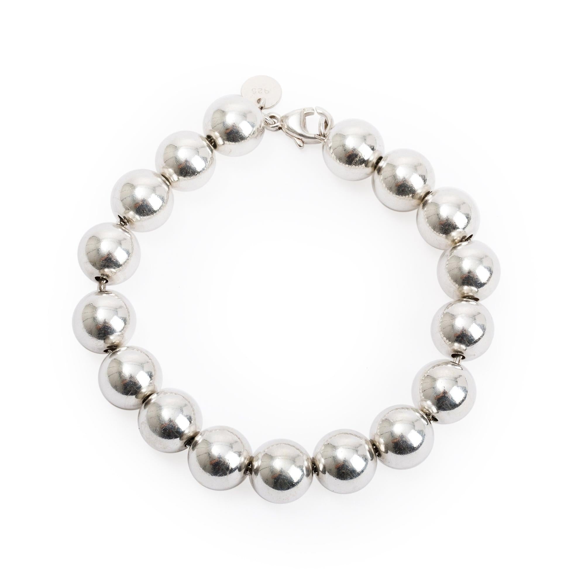 Tiffany & Co. Sterling Silver 10 mm HardWear Ball Bracelet