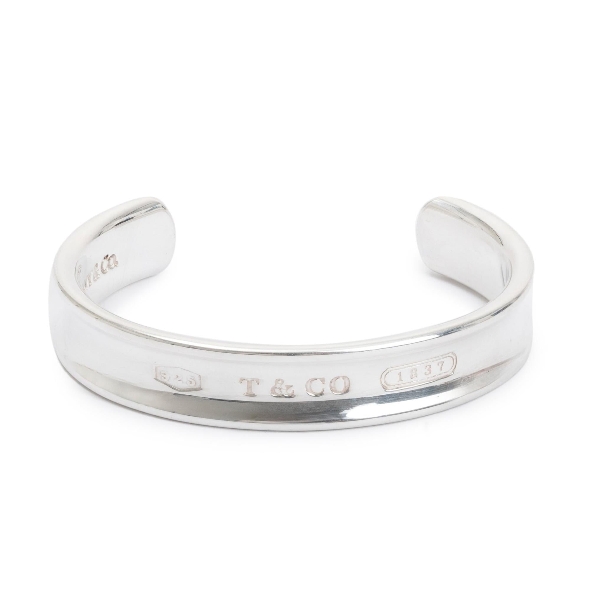 Tiffany & Co. Sterling Silver 1837 12 MM Cuff