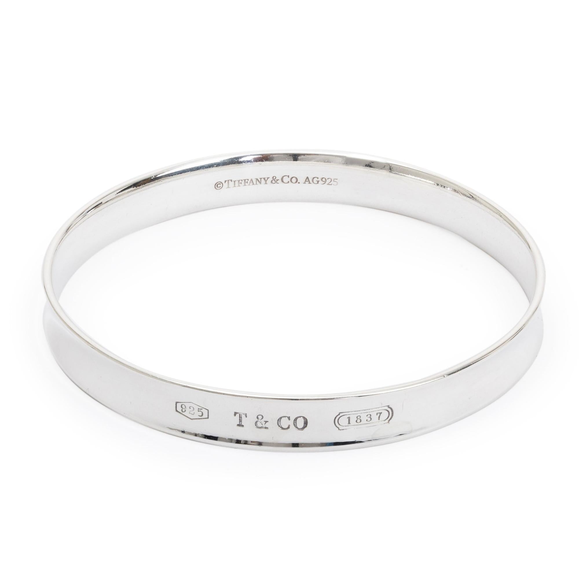 Tiffany & Co. Sterling Silver 1837 Bangle Bracelet