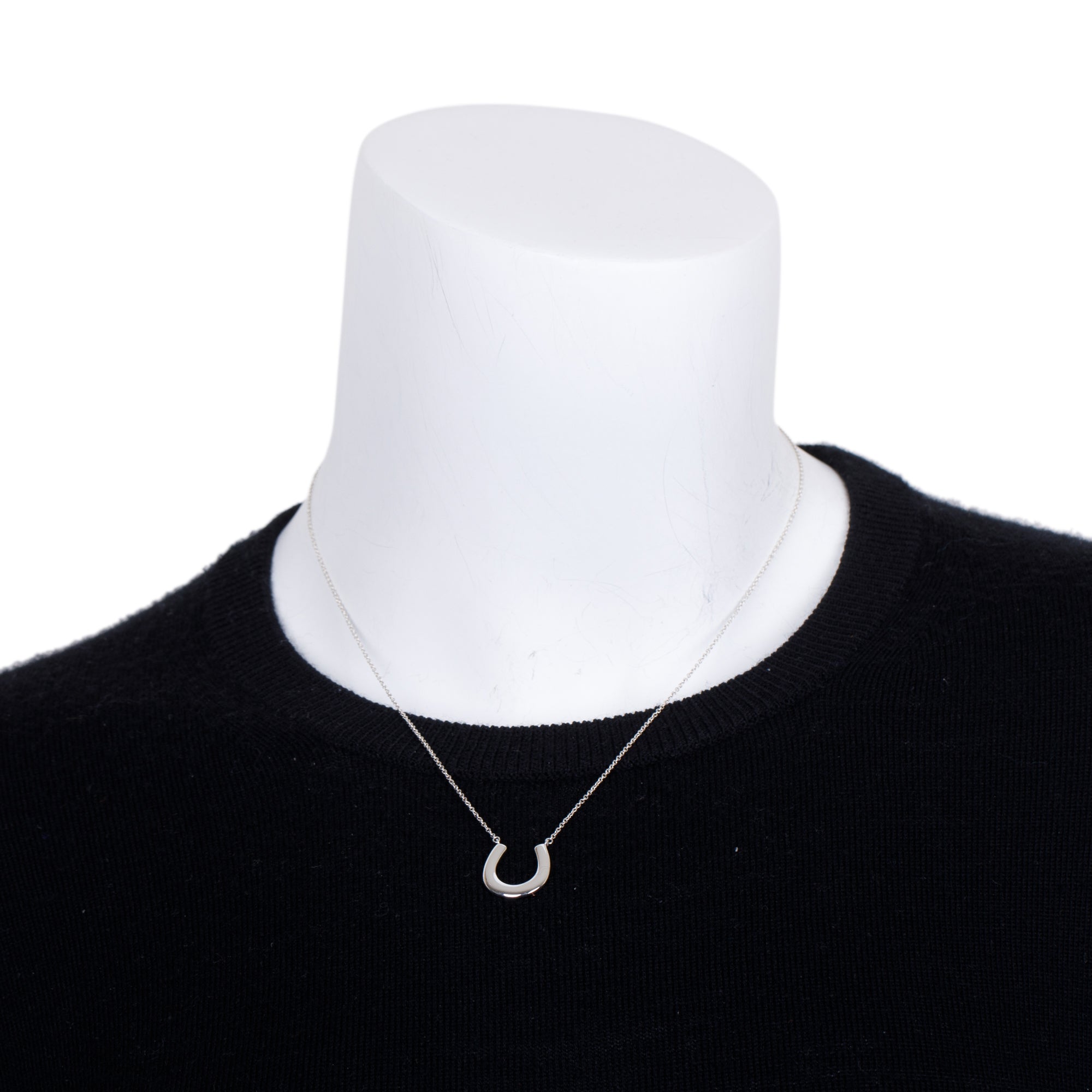 Tiffany & Co. Sterling Silver 1837 Horseshoe Pendant Necklace