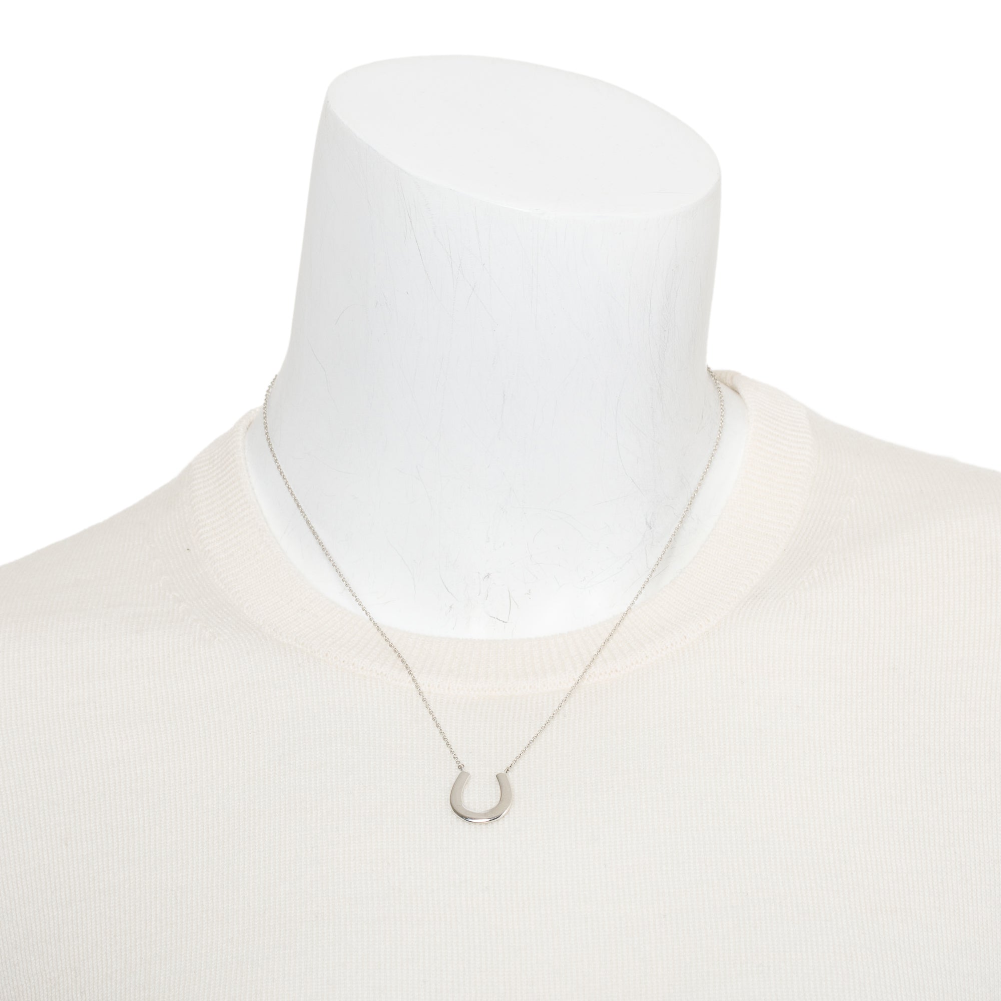 Tiffany & Co. Sterling Silver 1837 Horseshoe Pendant Necklace