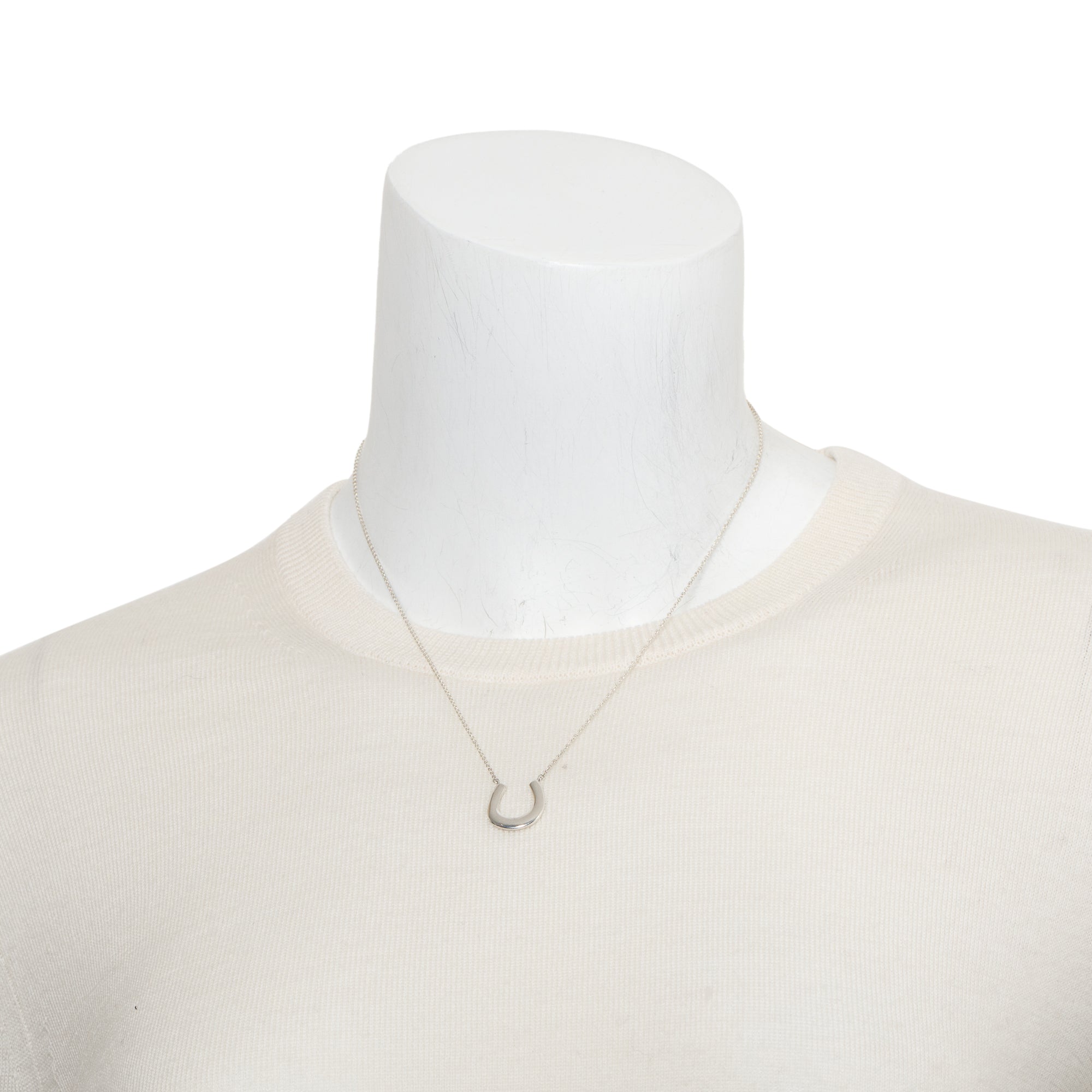 Tiffany & Co. Sterling Silver 1837 Horseshoe Pendant Necklace