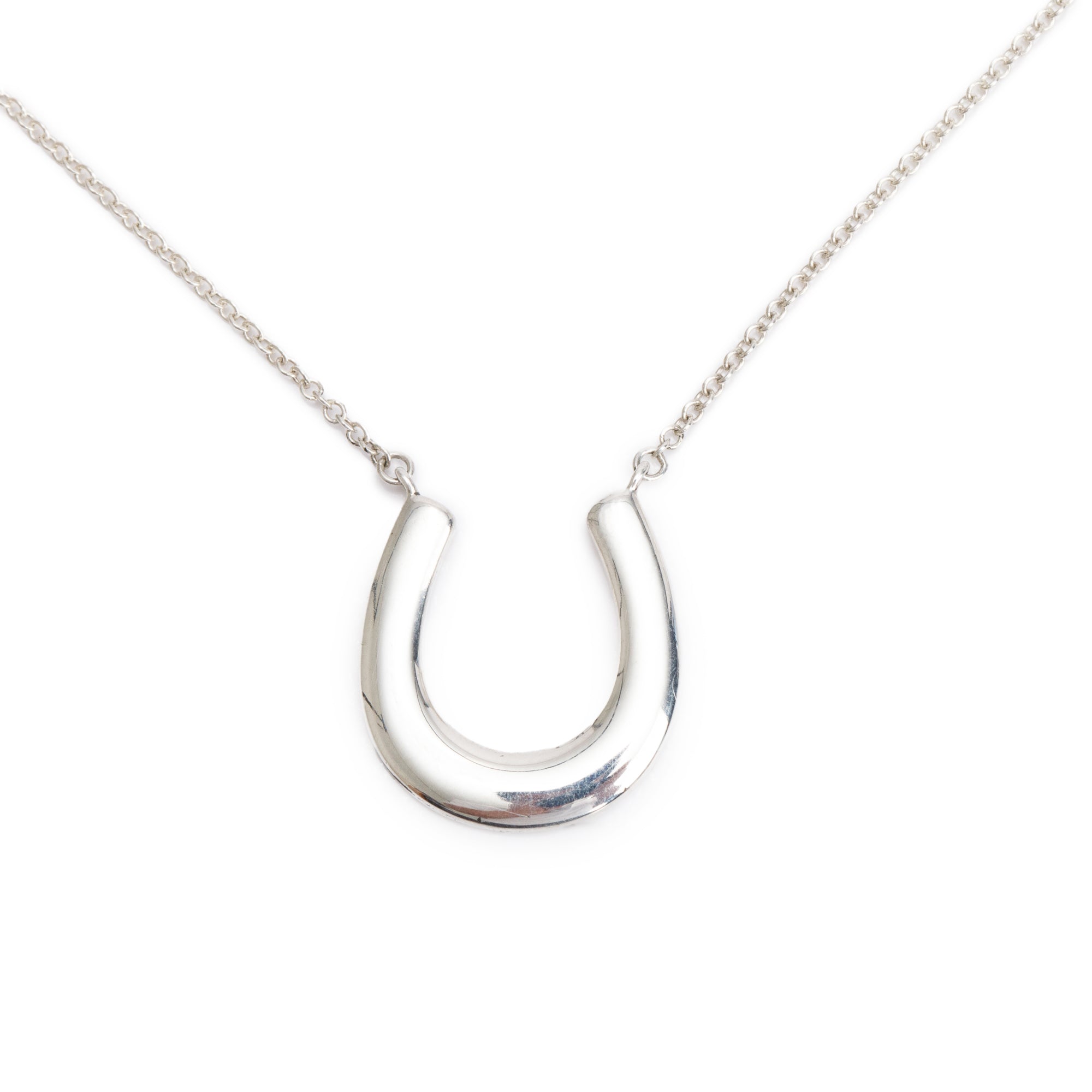 Tiffany & Co. Sterling Silver 1837 Horseshoe Pendant Necklace