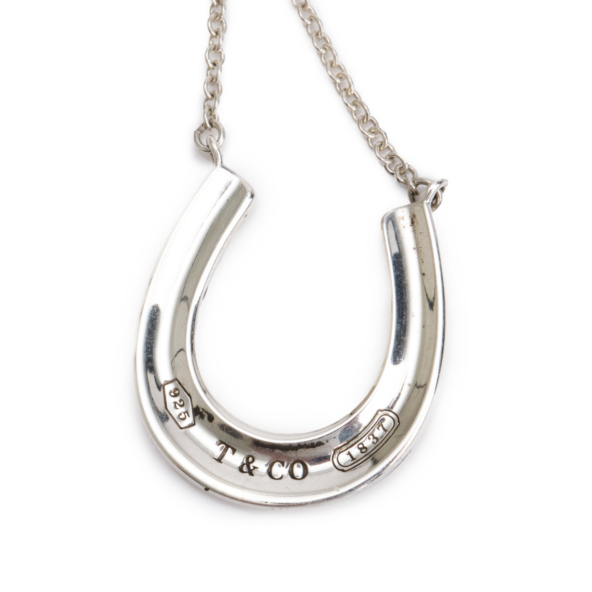 Tiffany & Co. Sterling Silver 1837 Horseshoe Pendant Necklace