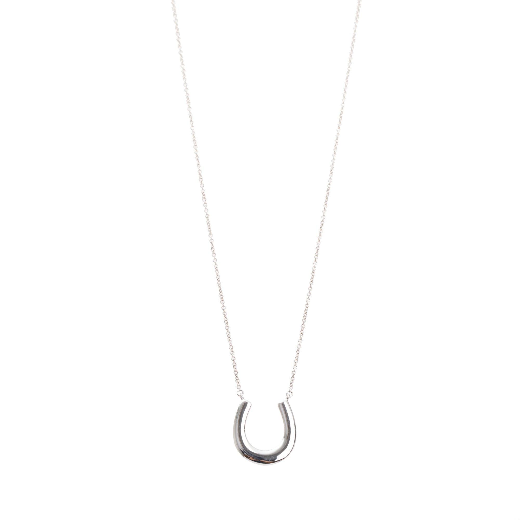 Tiffany & Co. Sterling Silver 1837 Horseshoe Pendant Necklace