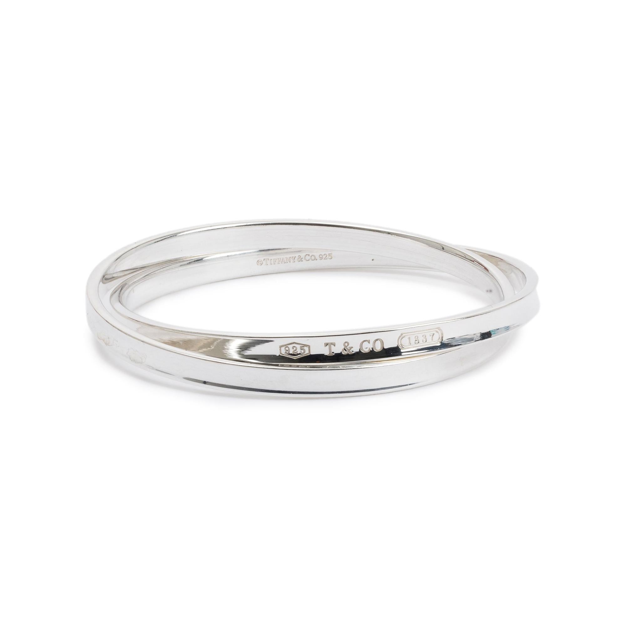 Tiffany & Co. Sterling Silver 1837 Interlocking Circles Bangle