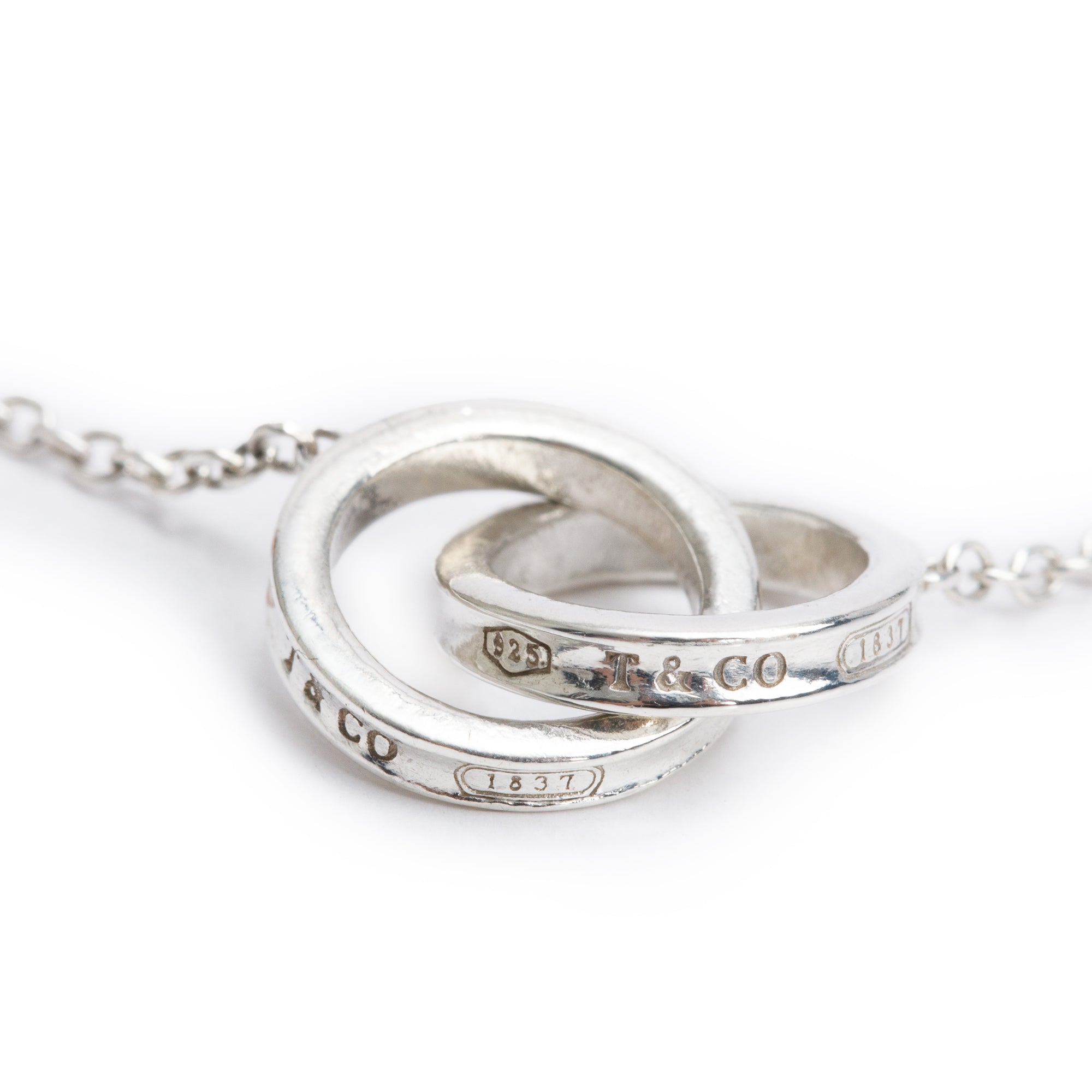 Tiffany & Co. Sterling Silver 1837 Interlocking Circles Chain Bracelet