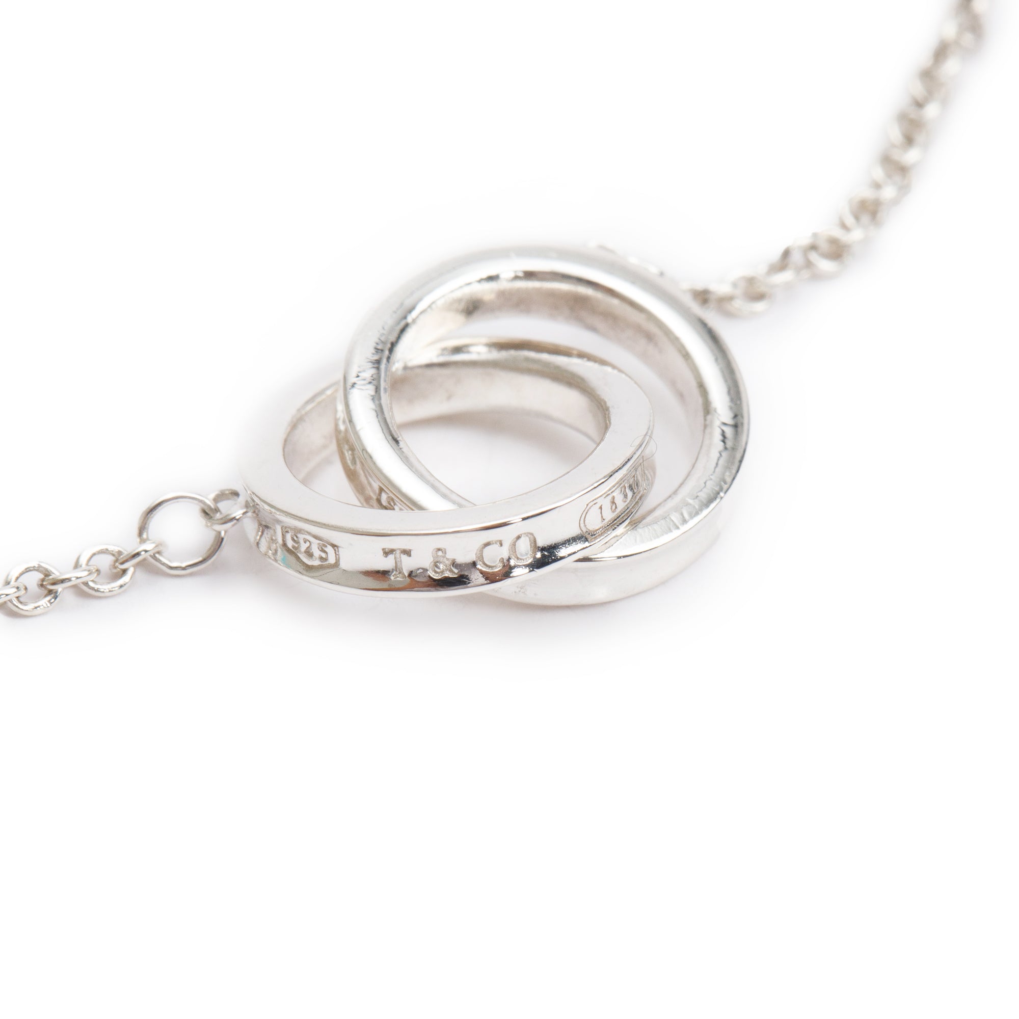 Tiffany & Co. Sterling Silver 1837 Interlocking Circles Chain Bracelet