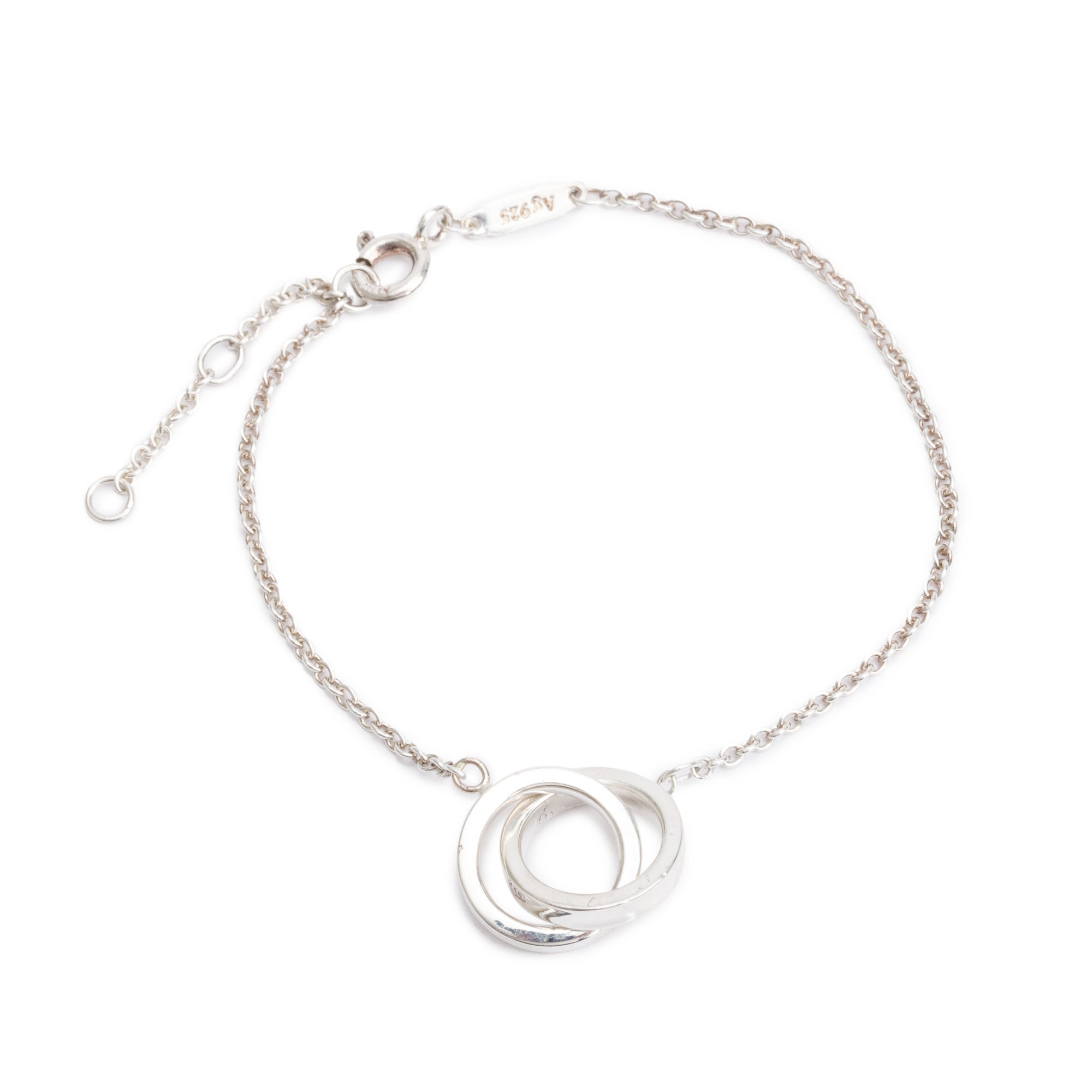 Tiffany & Co. Sterling Silver 1837 Interlocking Circles Chain Bracelet