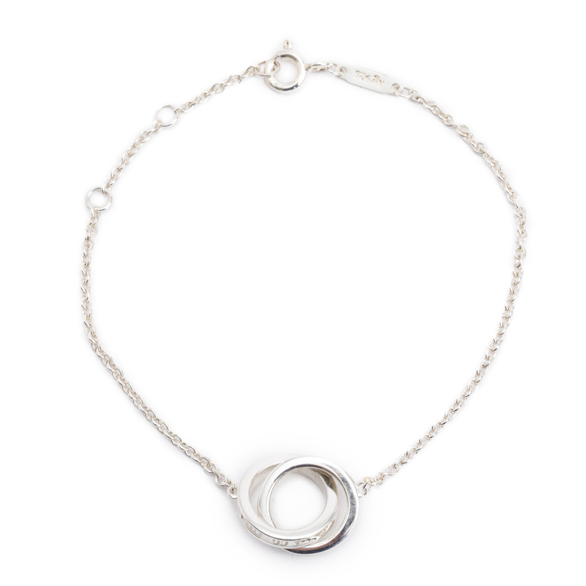 Tiffany & Co. Sterling Silver 1837 Interlocking Circles Chain Bracelet