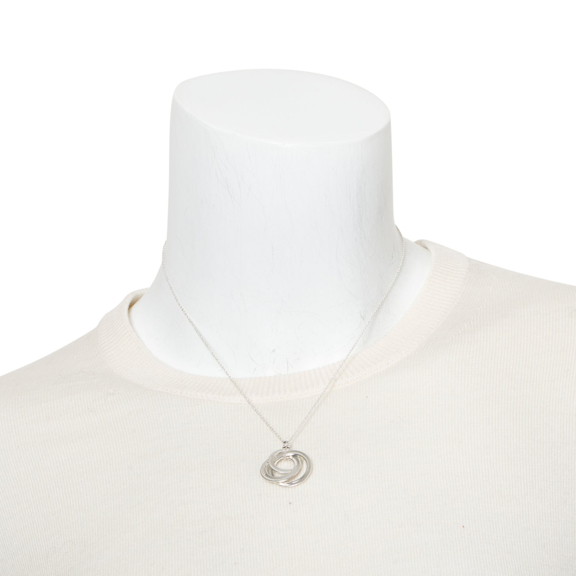 Tiffany & Co. Sterling Silver 1837 Interlocking Circles Pendant Necklace