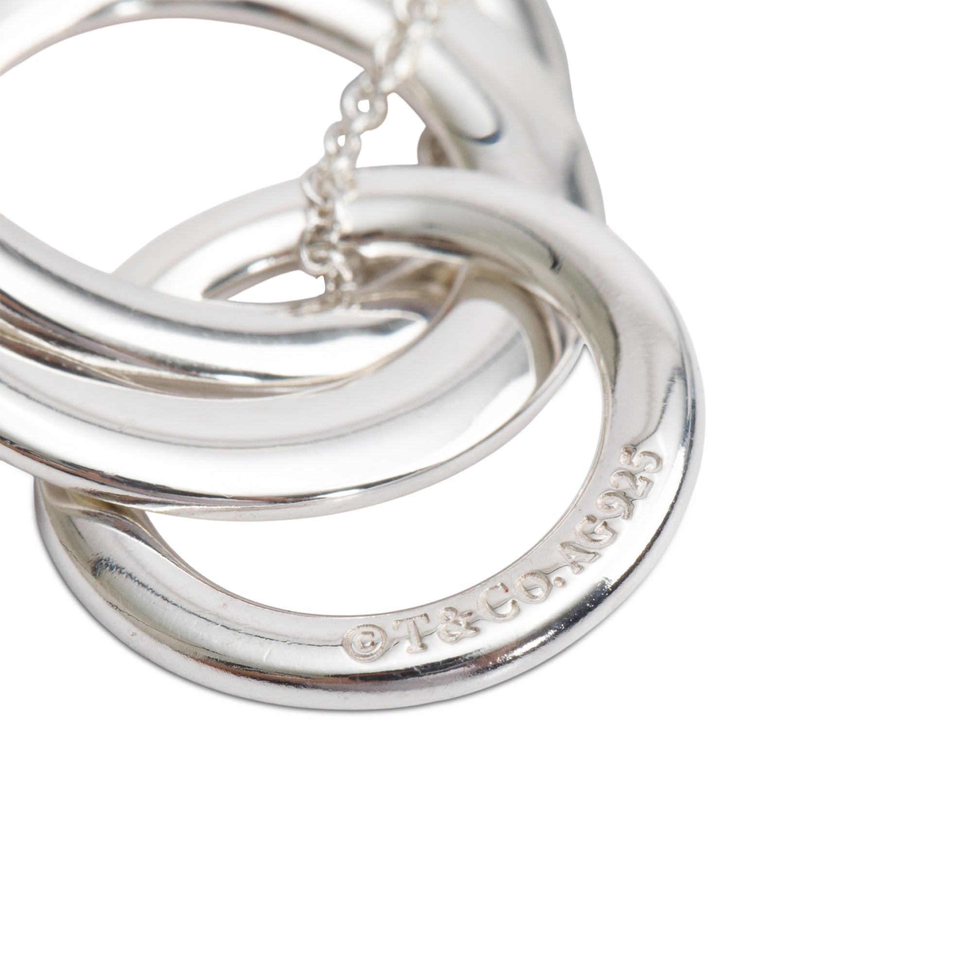 Tiffany & Co. Sterling Silver 1837 Interlocking Circles Pendant Necklace