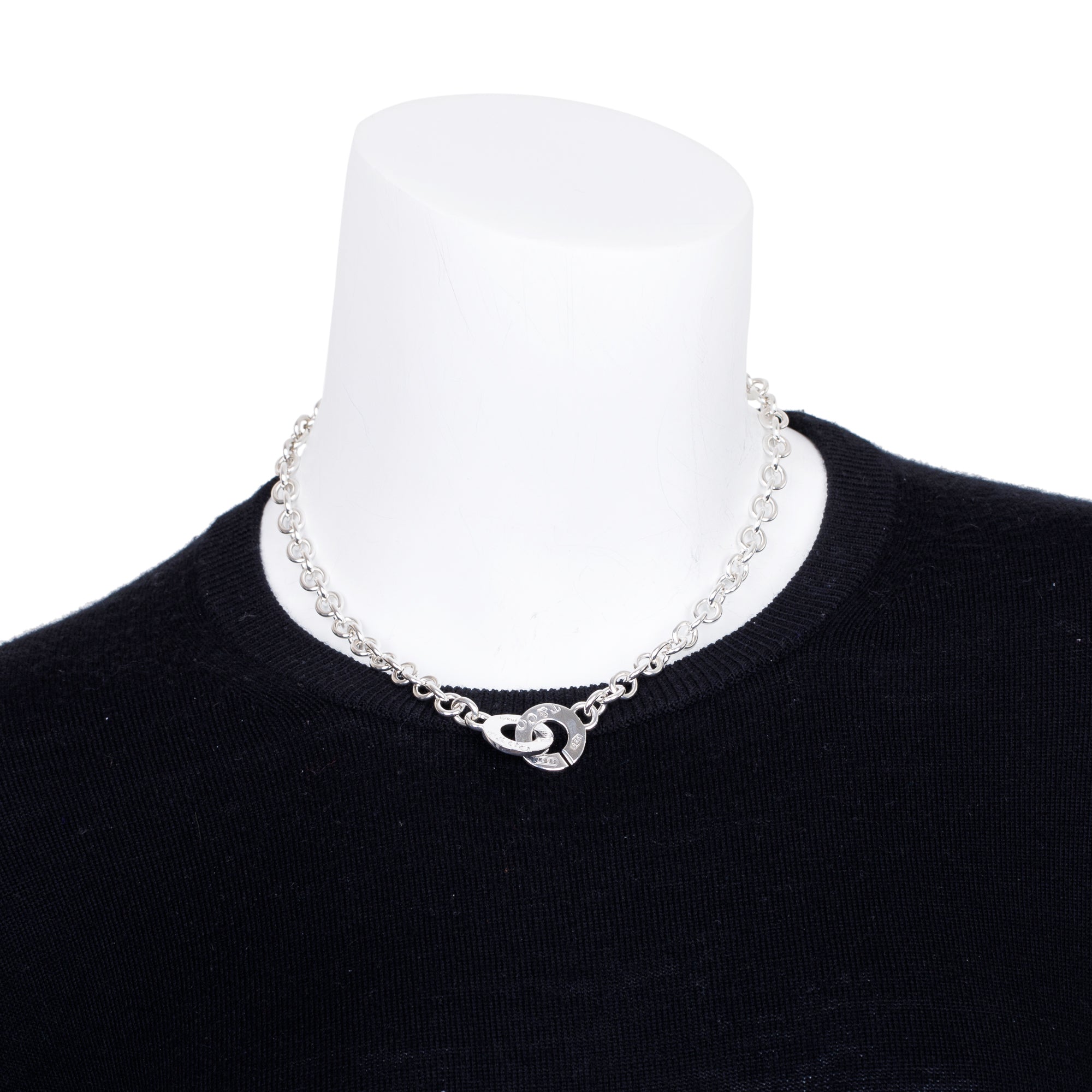 Tiffany & Co. Sterling Silver 1837 Interlocking Necklace