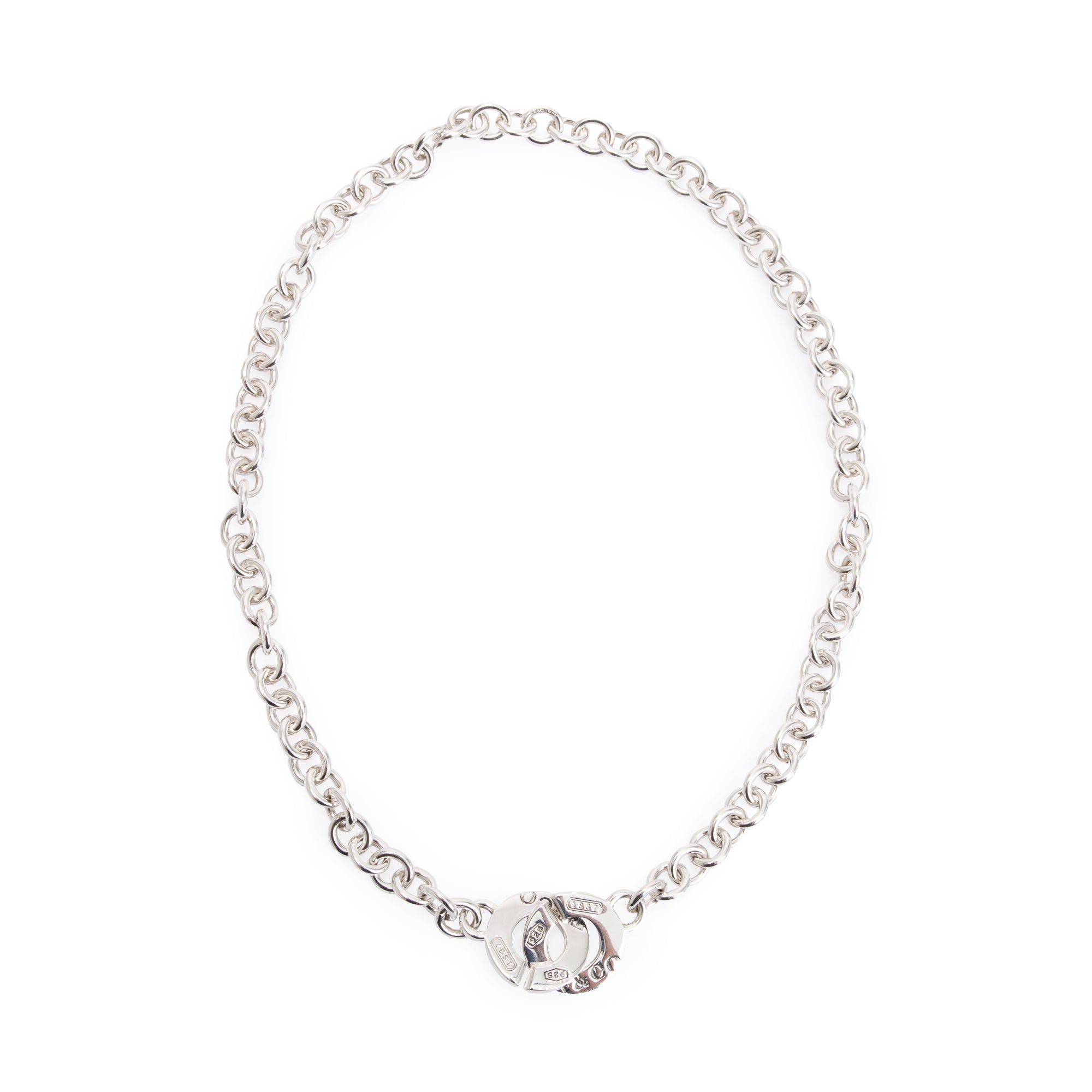 Tiffany & Co. Sterling Silver 1837 Interlocking Necklace