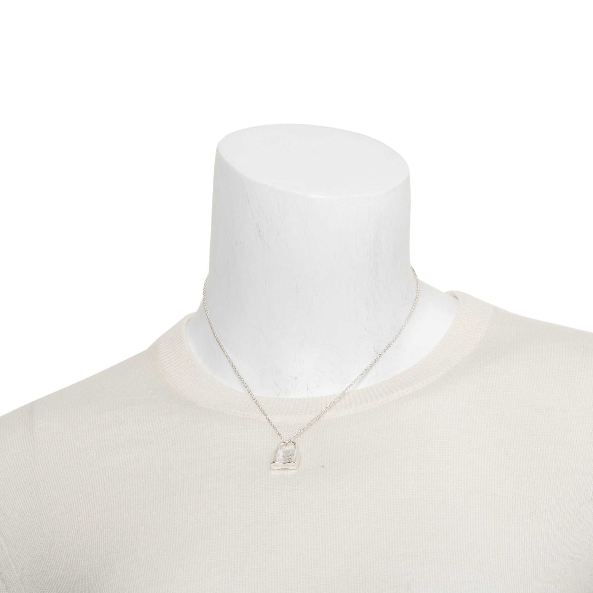 Tiffany & Co. Sterling Silver 1837 Lock Pendant Necklace