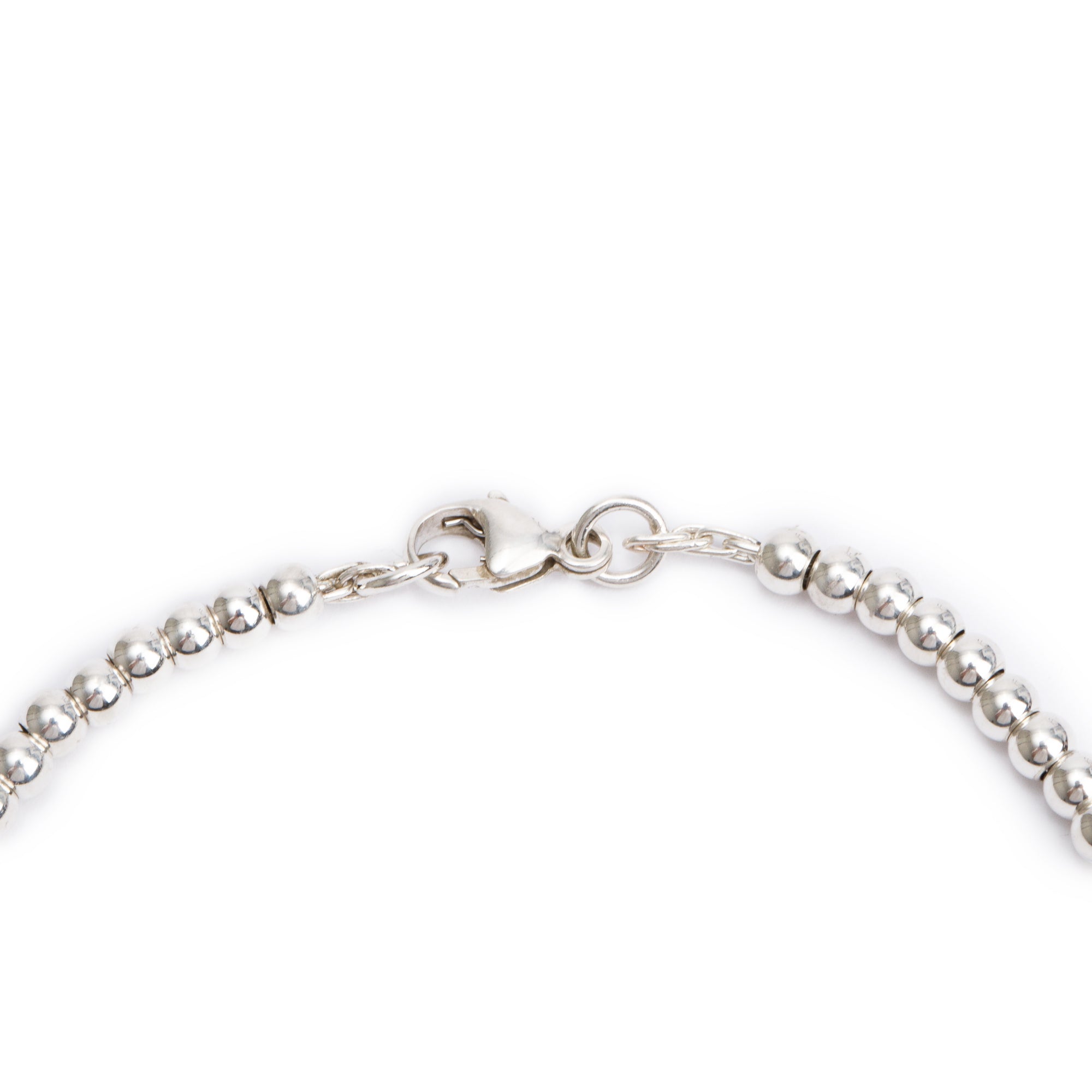 Tiffany & Co. Sterling Silver 1837 Mini Lock 3MM Bead Bracelet