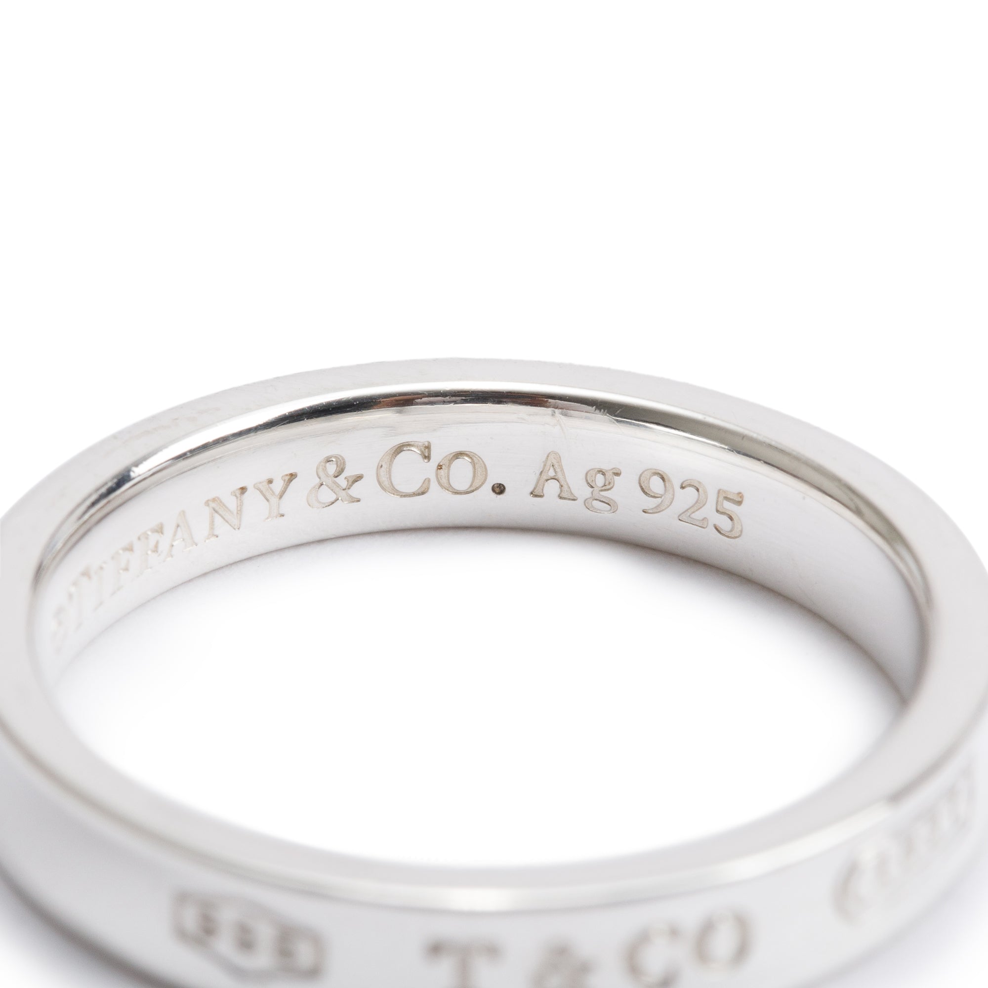 Tiffany & Co. Sterling Silver 1837 Narrow Ring, Size 9.25