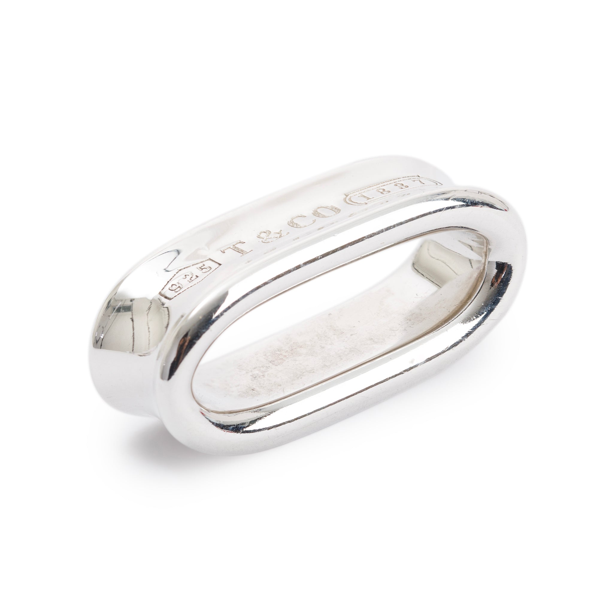 Tiffany & Co. Sterling Silver 1837 Oval Pendant