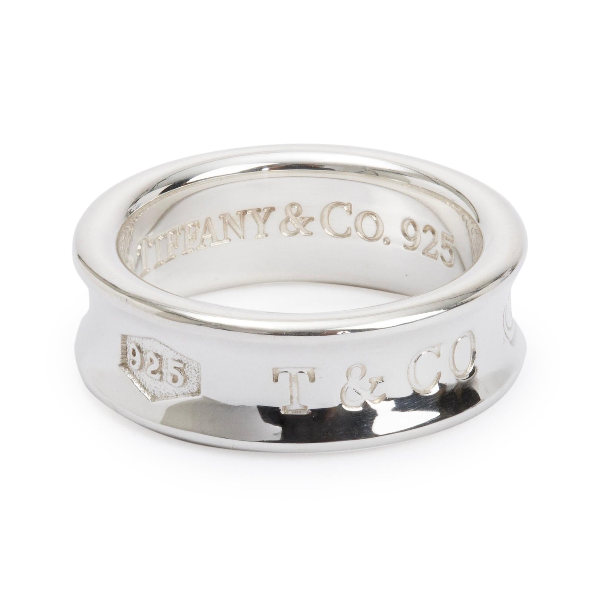 Tiffany & Co. Sterling Silver 1837 Ring, Size 6