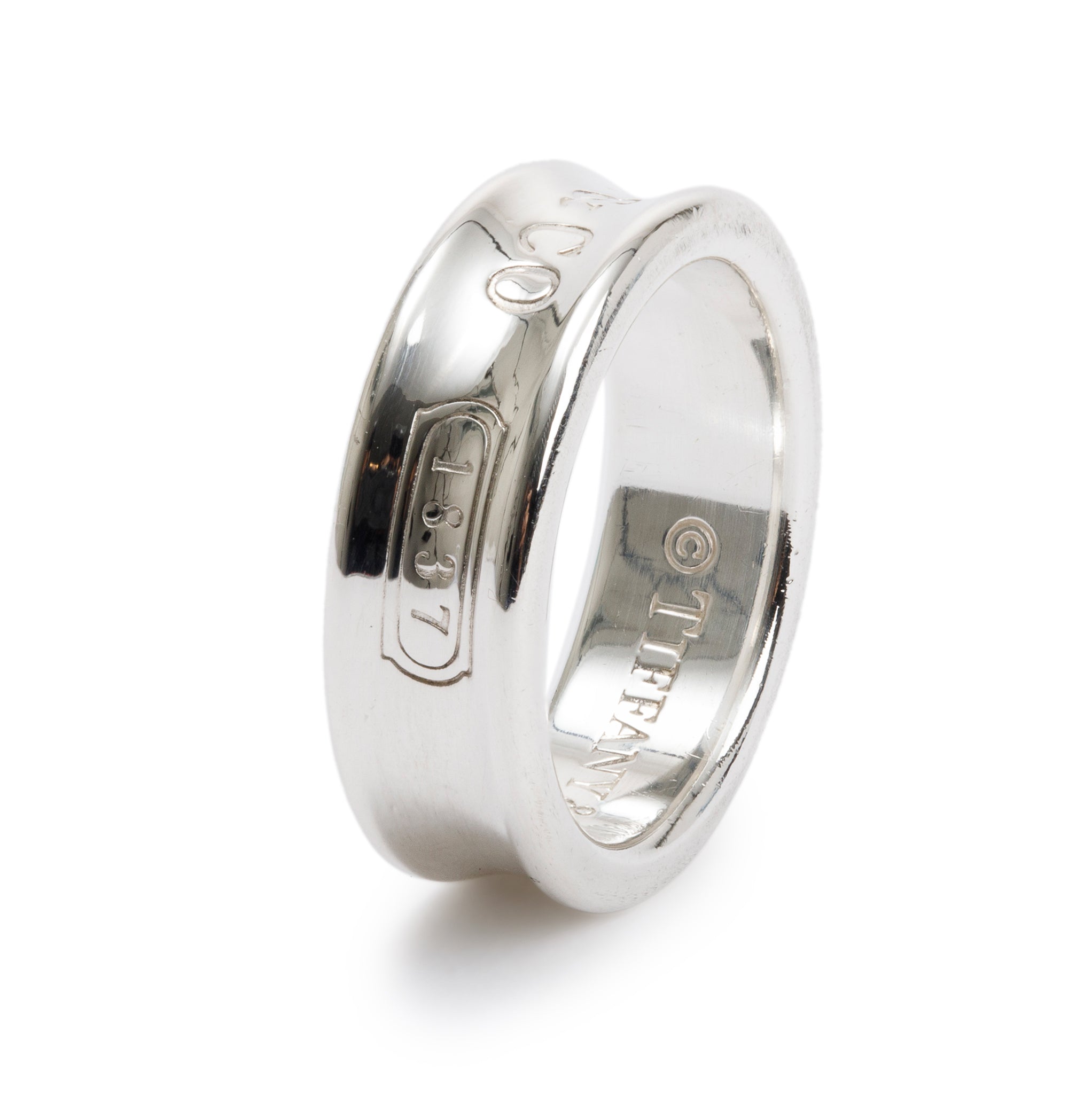 Tiffany & Co. Sterling Silver 1837 Ring, Size 6.75