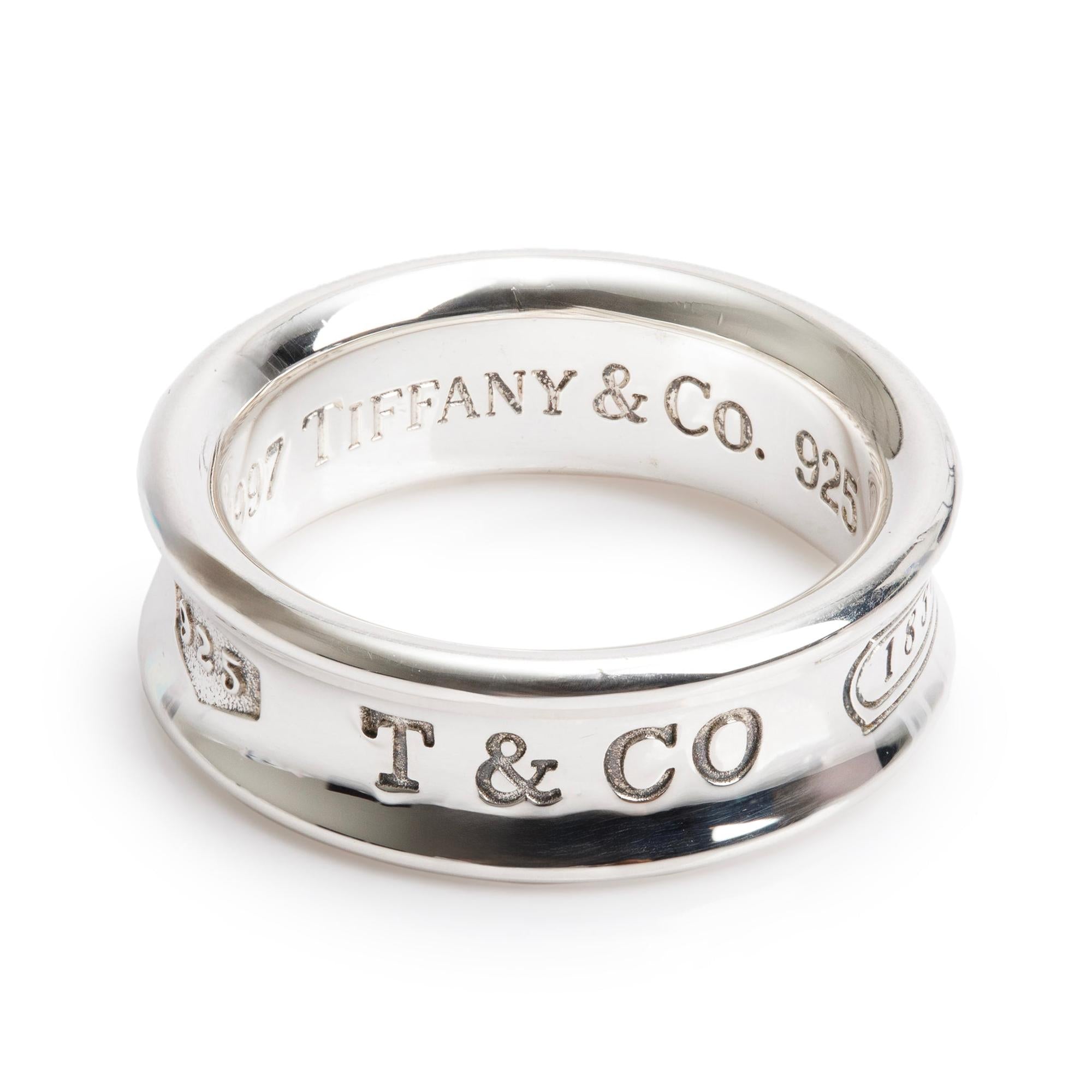 Tiffany & Co. Sterling Silver 1837 Ring, Size 6.75