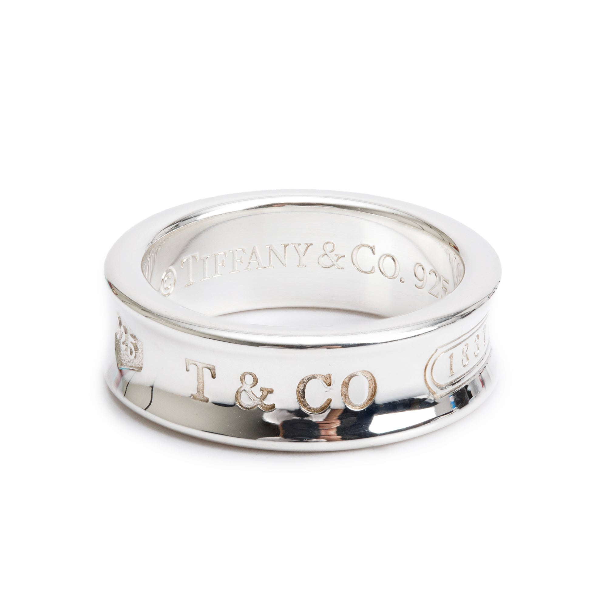Tiffany & Co. Sterling Silver 1837 Ring, Size 7