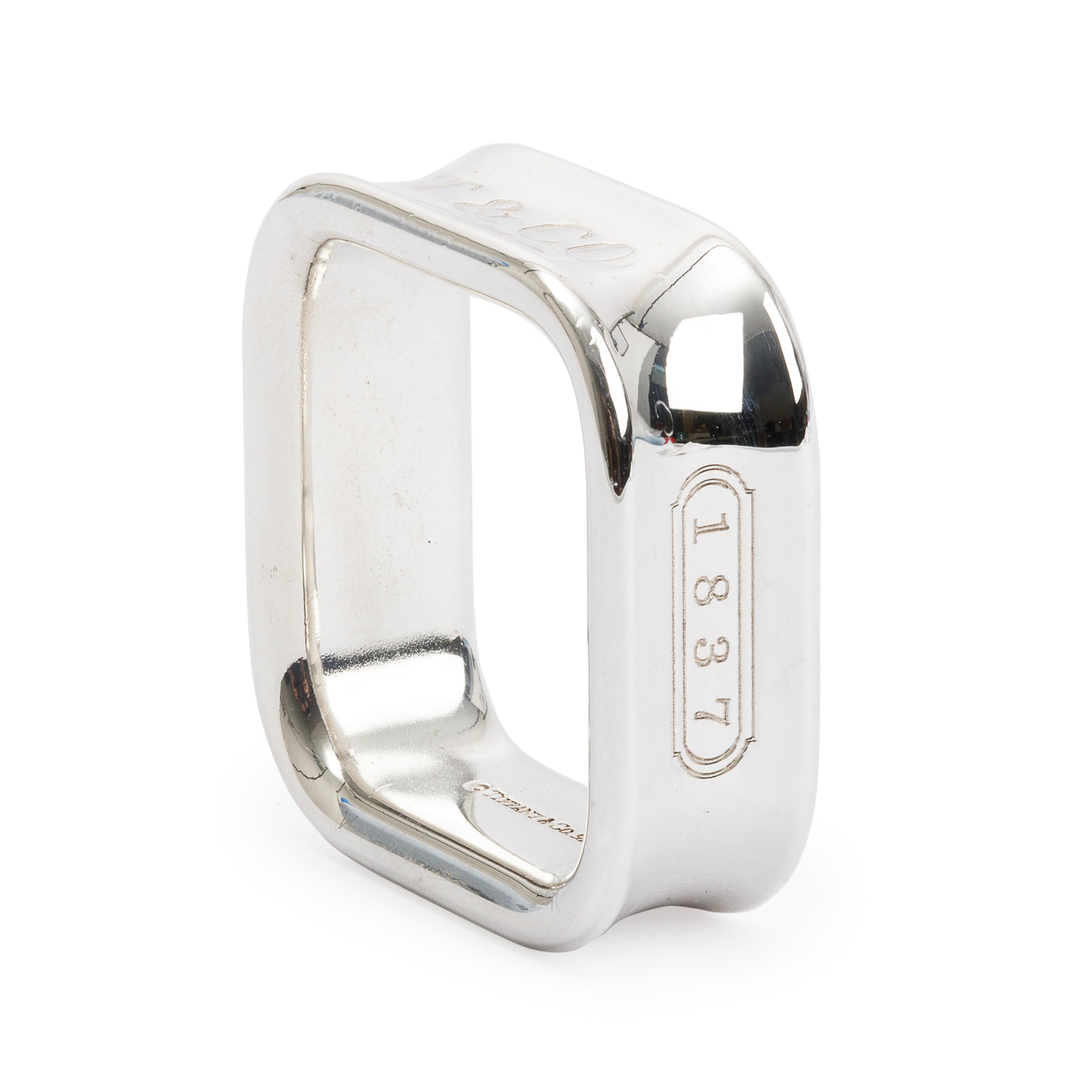 Tiffany & Co. Sterling Silver 1837 Square Ring