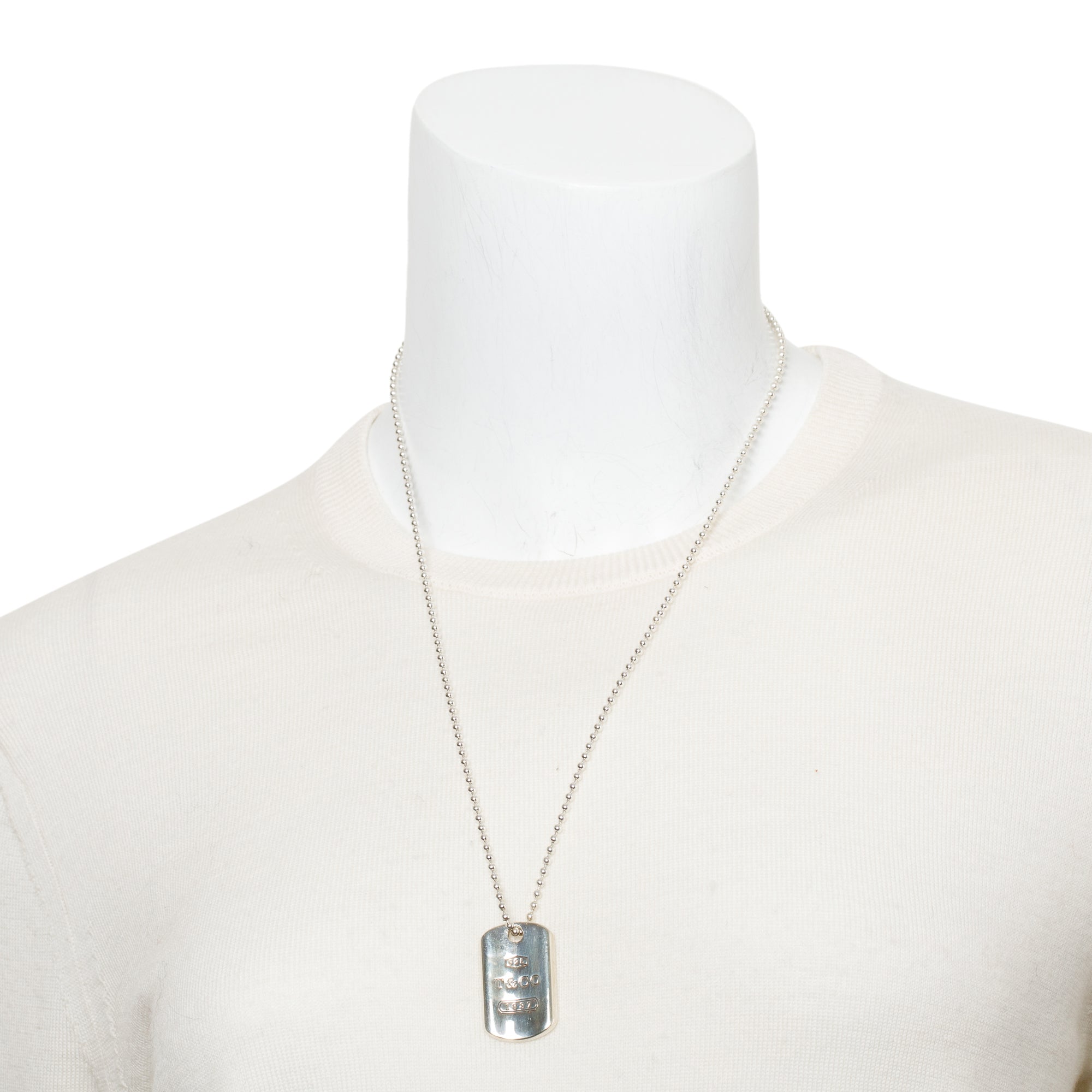 Tiffany & Co. Sterling Silver 1837 Tag Pendant Necklace