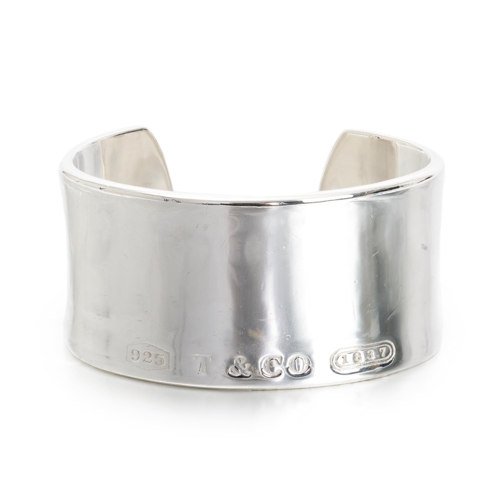 Tiffany & Co. Sterling Silver 1837 Wide Cuff Bracelet