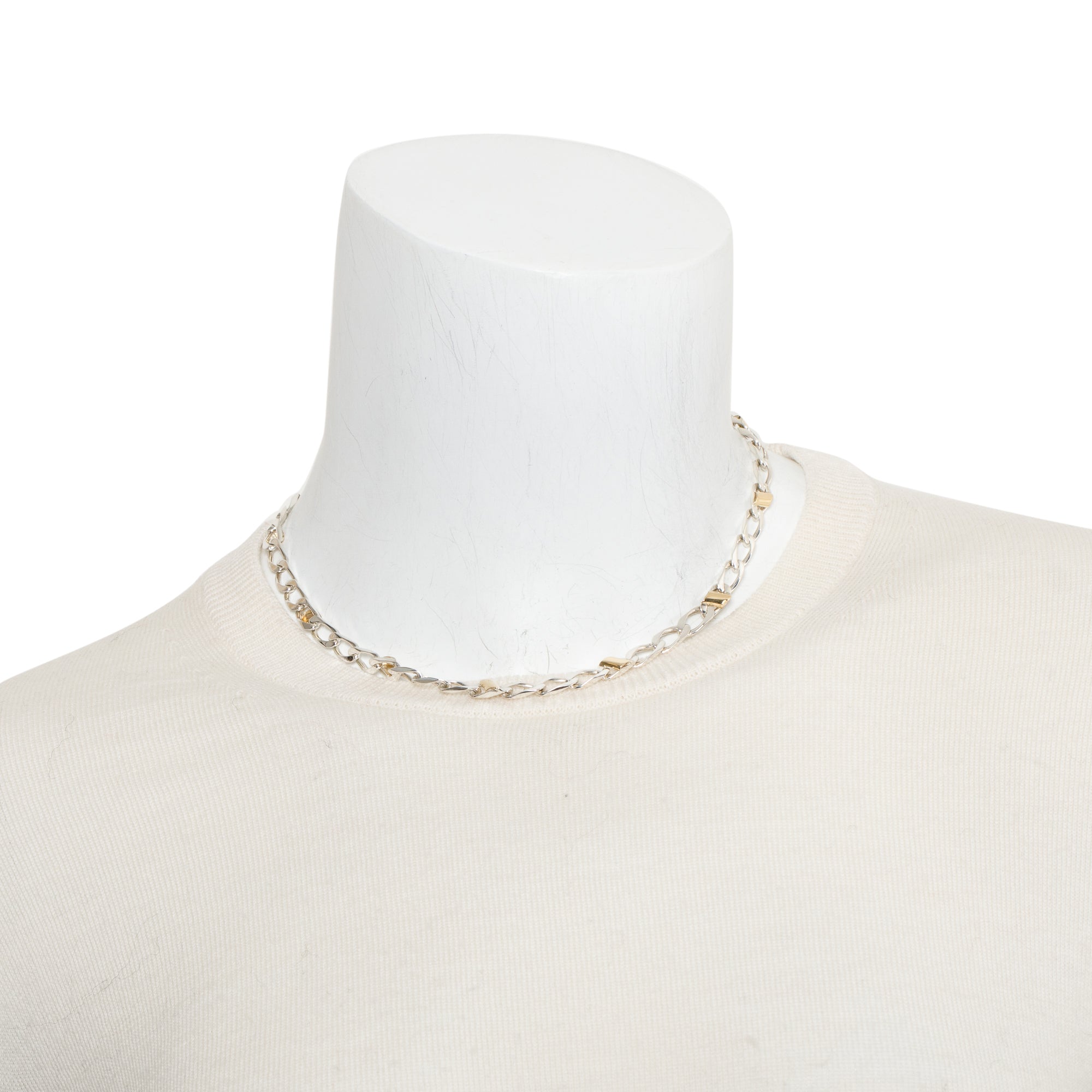 Tiffany & Co. Sterling Silver & 18k Yellow Gold Curb Link Chain Necklace