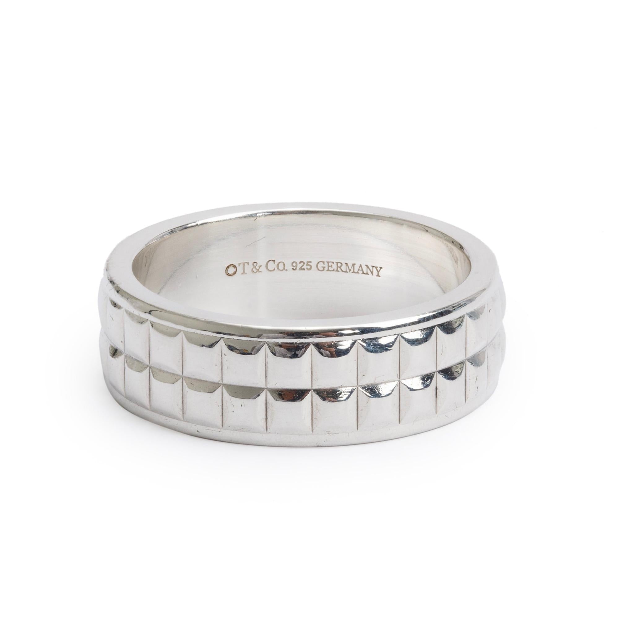 Tiffany & Co. Sterling Silver 8 MM Moderne Band, Size 11.75