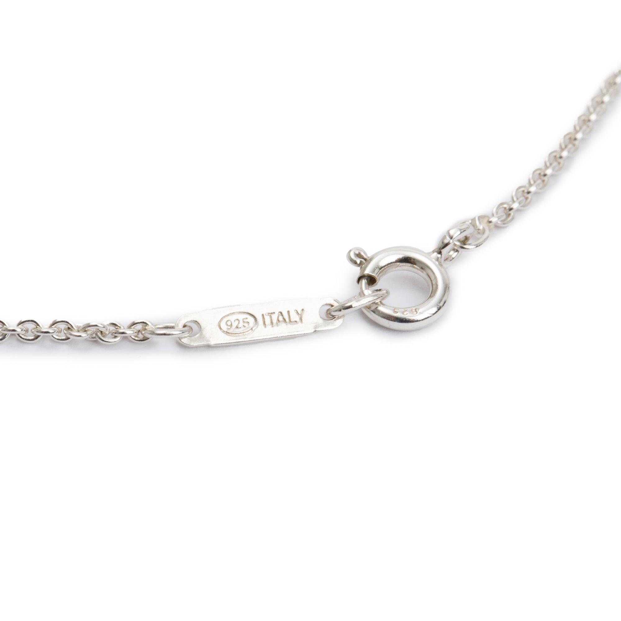 Tiffany & Co. Sterling Silver Atlas Cube Pendant Necklace