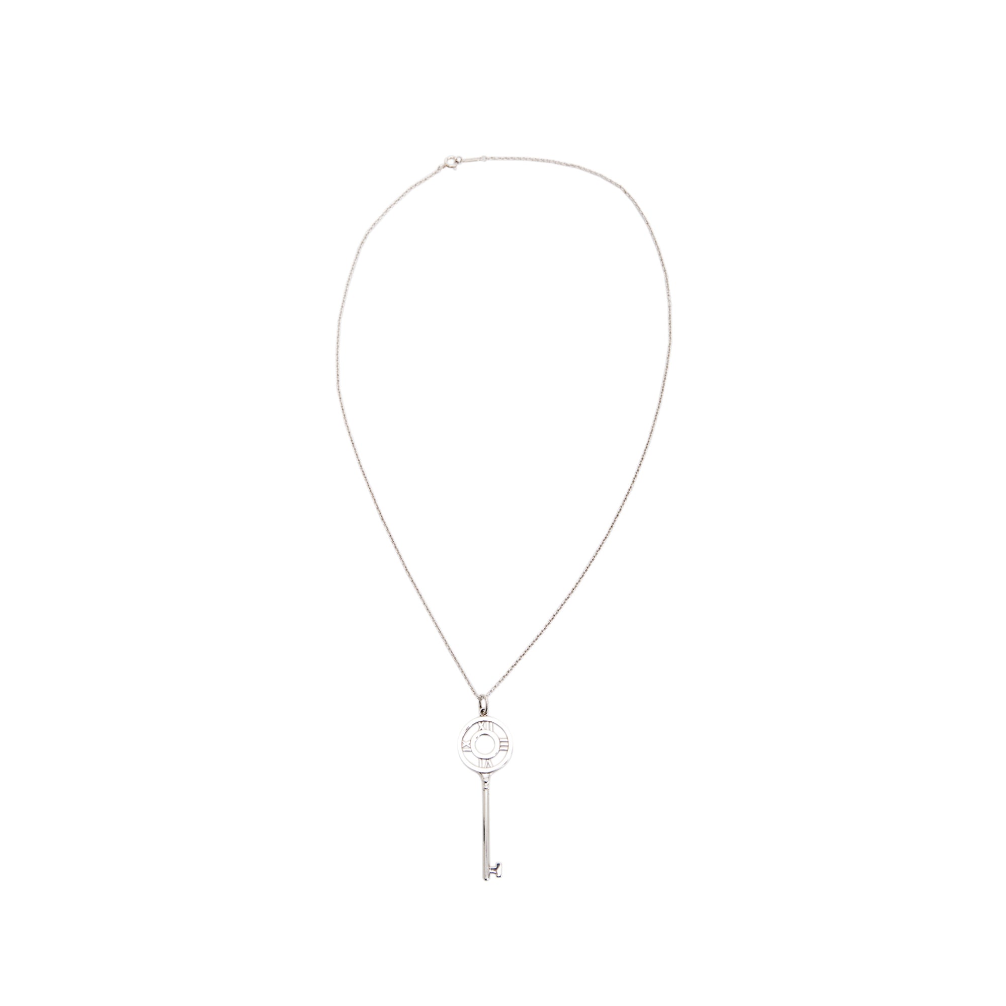 Tiffany & Co. Sterling Silver Atlas Key Pendant Necklace