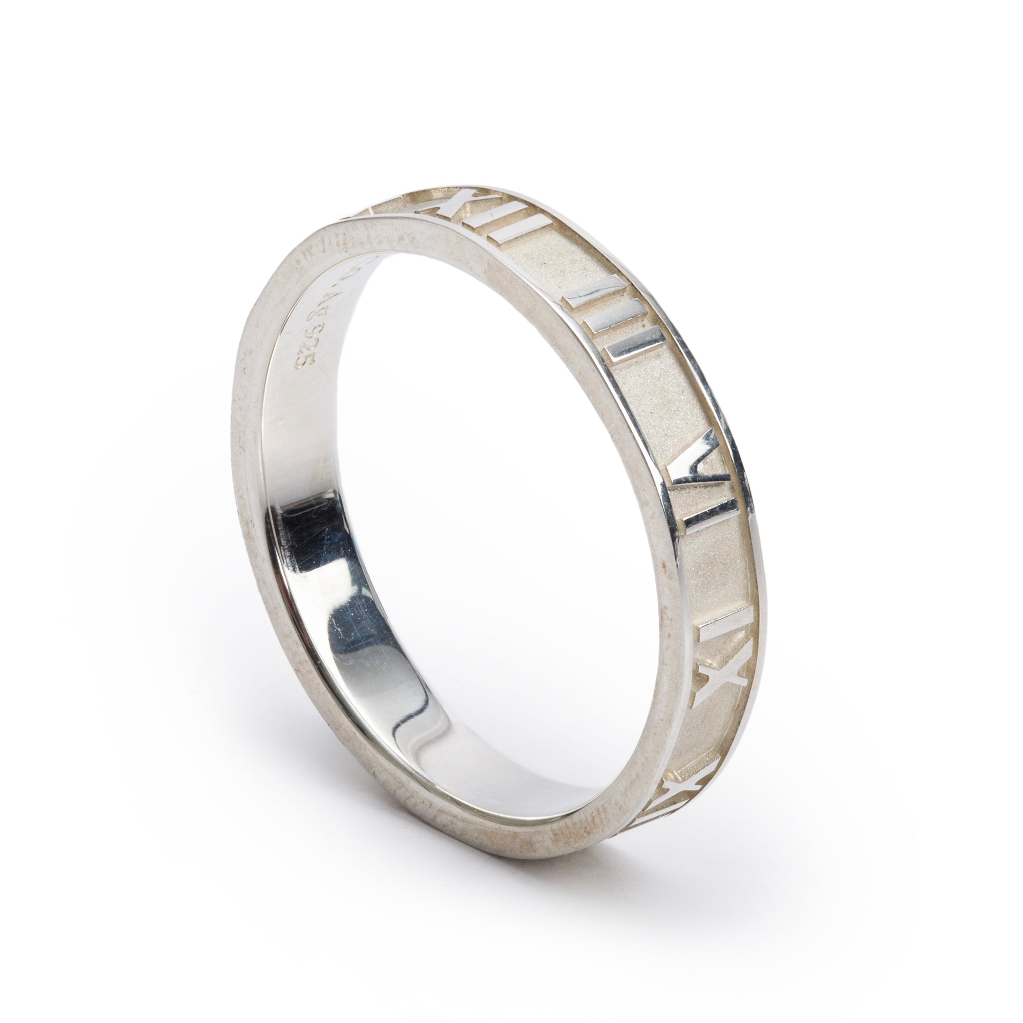 Tiffany & Co. Sterling Silver Atlas Narrow Band, Ring Size 10